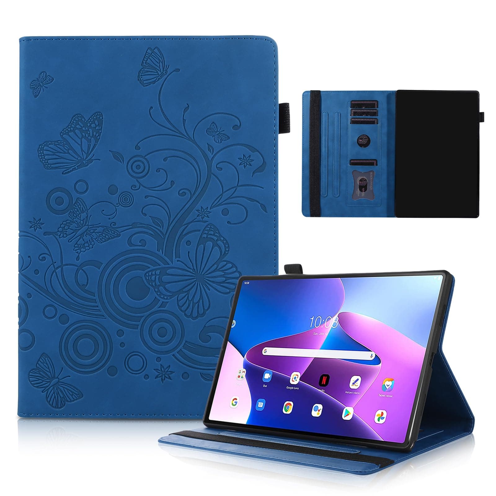 Lenovo Tab M10 Plus 3RD 10.61" 2022 Case, PU Leather Board Suitable for Lenovo Tab M10 Plus 3RD 10.61" 2022, Side and 4 Corner Protection, Blue