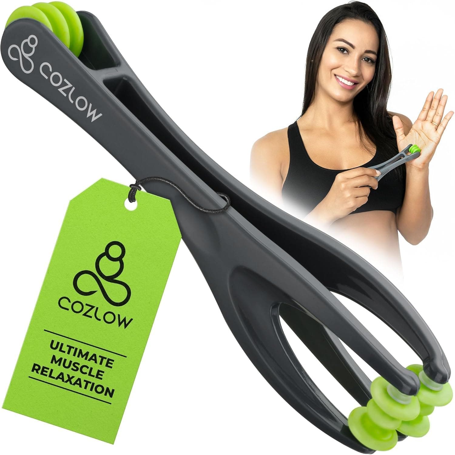 Finger Massager for Deep Tissue Comfort - Dual-Sided Therapy Tool for Arthritis, Carpal Tunnel, Stress & Pain Relief - Massage Roller for Hands, Palm & Wrist by Cozlow