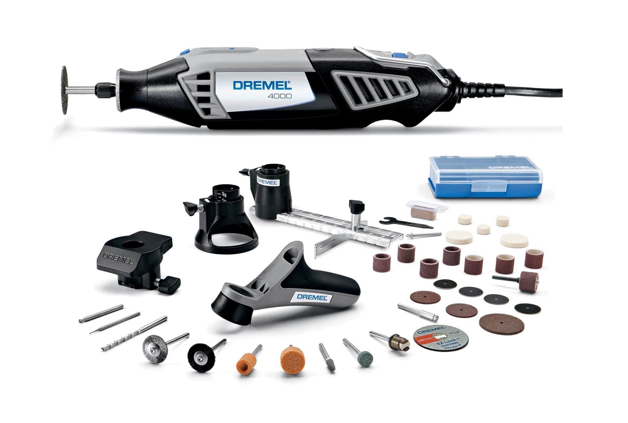 Dremel 4000-4/34 Variable Speed Rotary Tool Kit - 4 Attachments & 34 Accessories - Ideal for Cutting, Sanding, Engraving, Carving, and Polishing