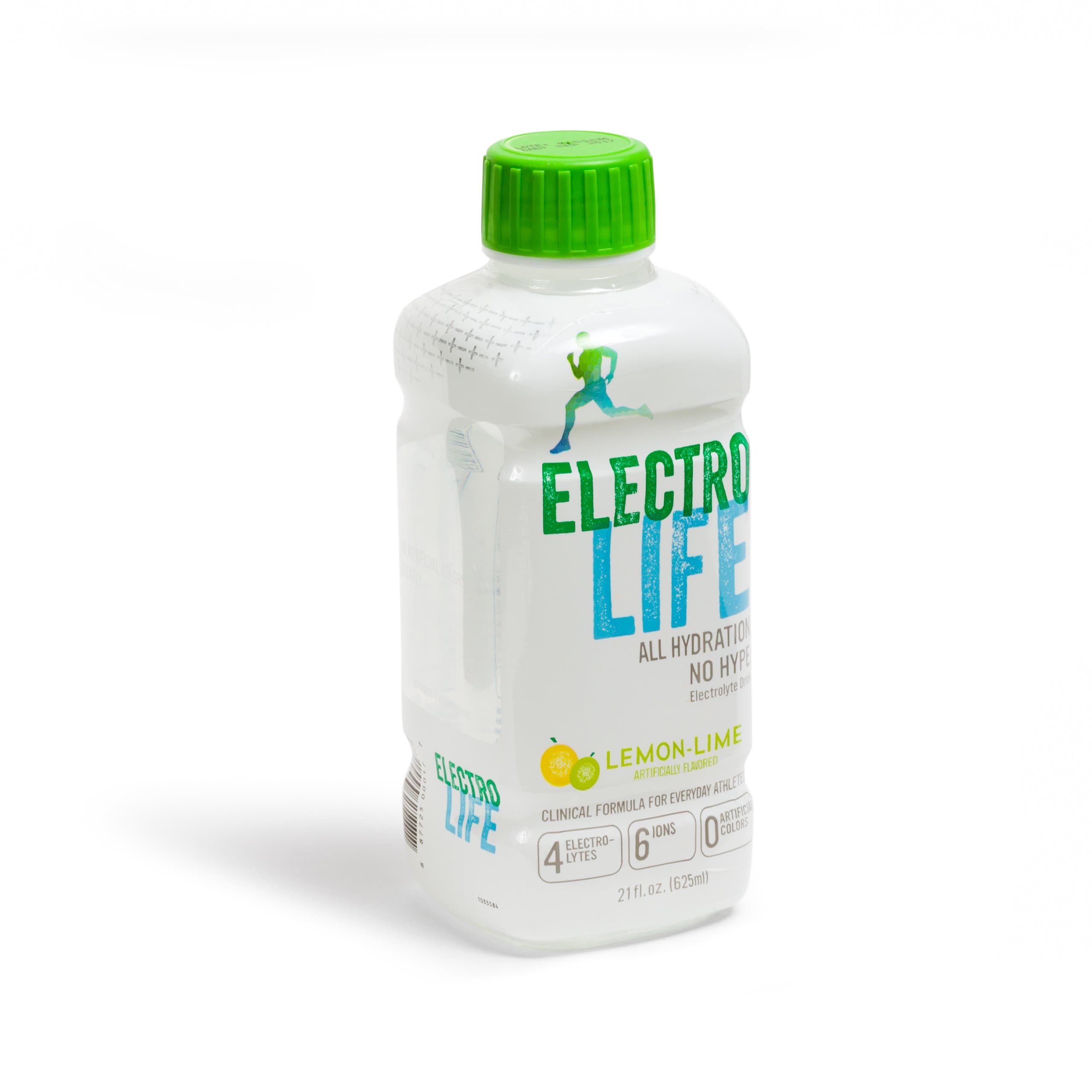 ElectroLife Clinical Grade Electrolyte Beverage for Rapid Hydration, Lemon Lime, 21-Ounce Bottles, Pack of 12