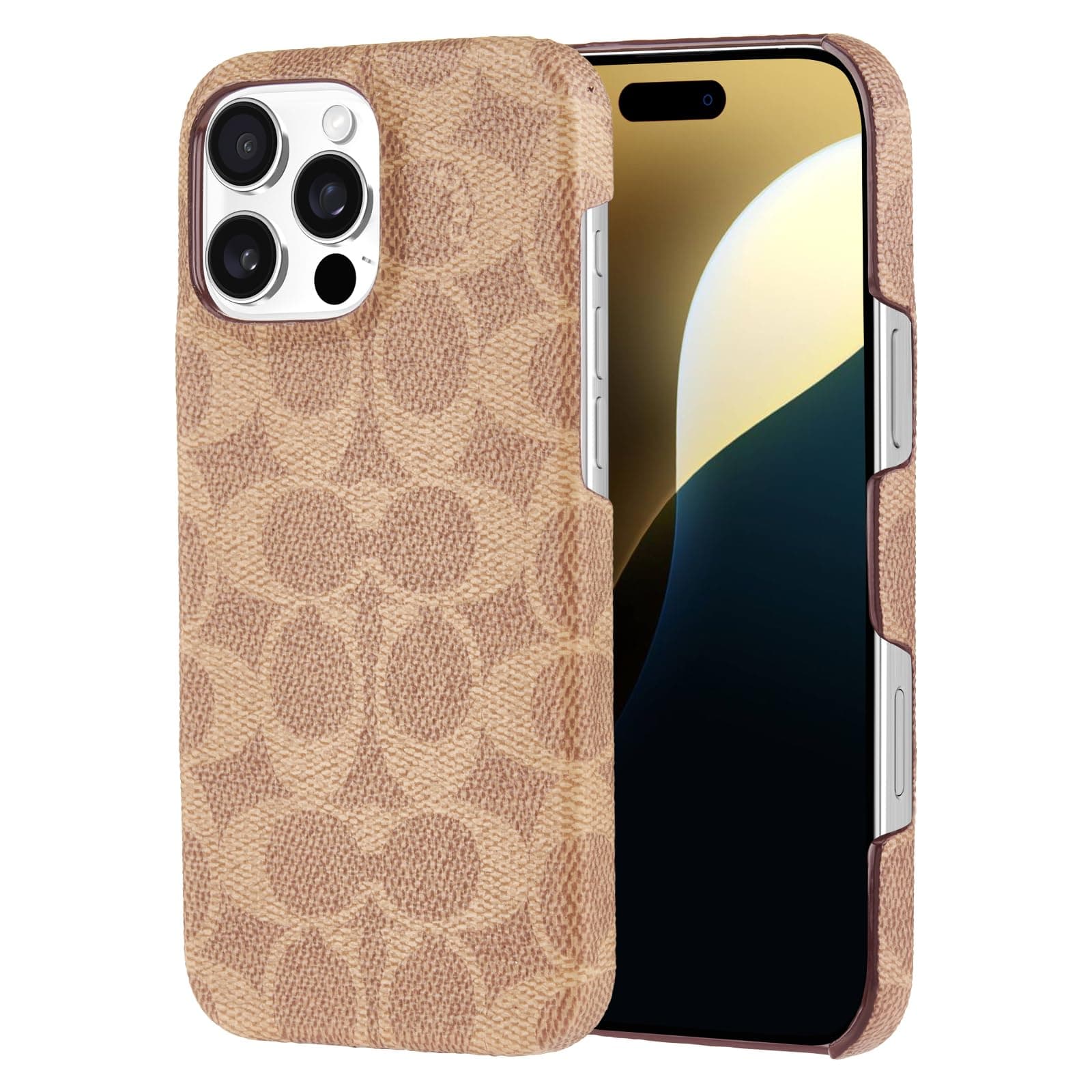 Coach Signature Canvas Slim Wrap iPhone 16 Pro Max Case - Designer Phone Case - Signature Tan