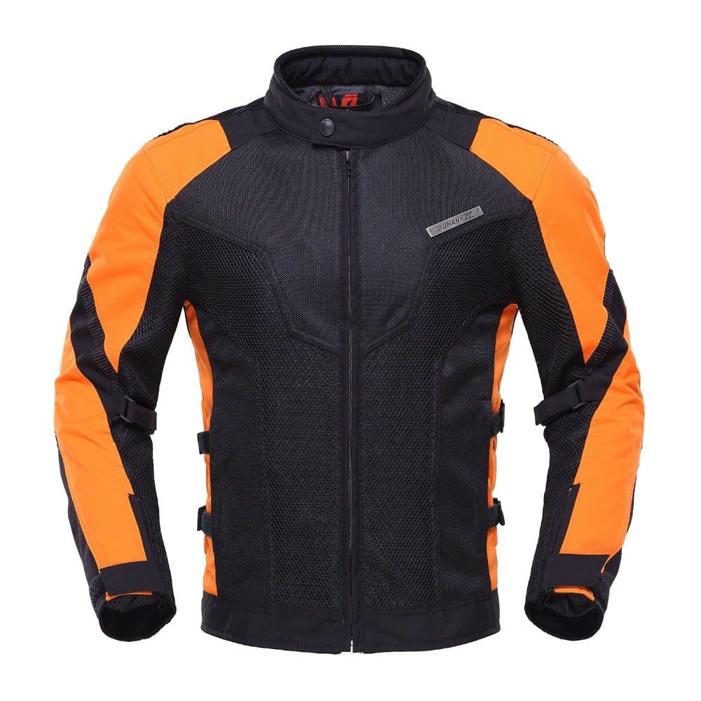Men's Air Mesh Motorcycle Jacket (Orange, X-Large)
