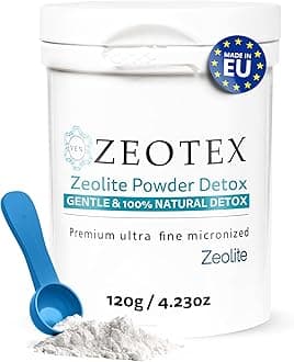 Zeolite Powder Full Body Detox, Zeolite Clinoptilolite Powder, Micronized Zeolite, Full Body Detox Cleanse, Zeolite Toxin Remover for Food and Juice Detox 120g Nano Zeolite Detox Powder
