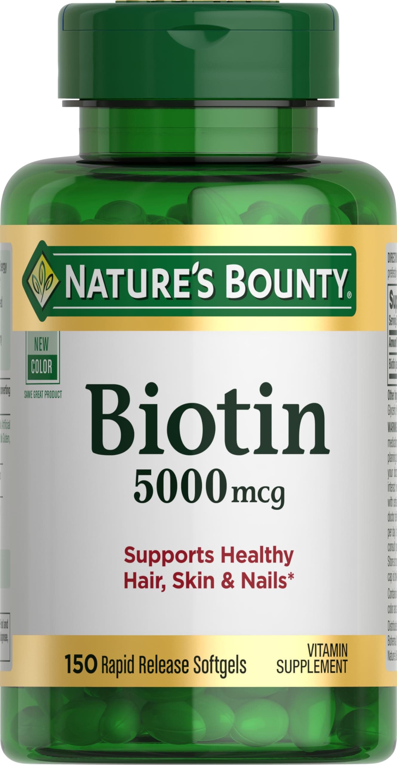 Biotin Softgels, 5000 Mcg