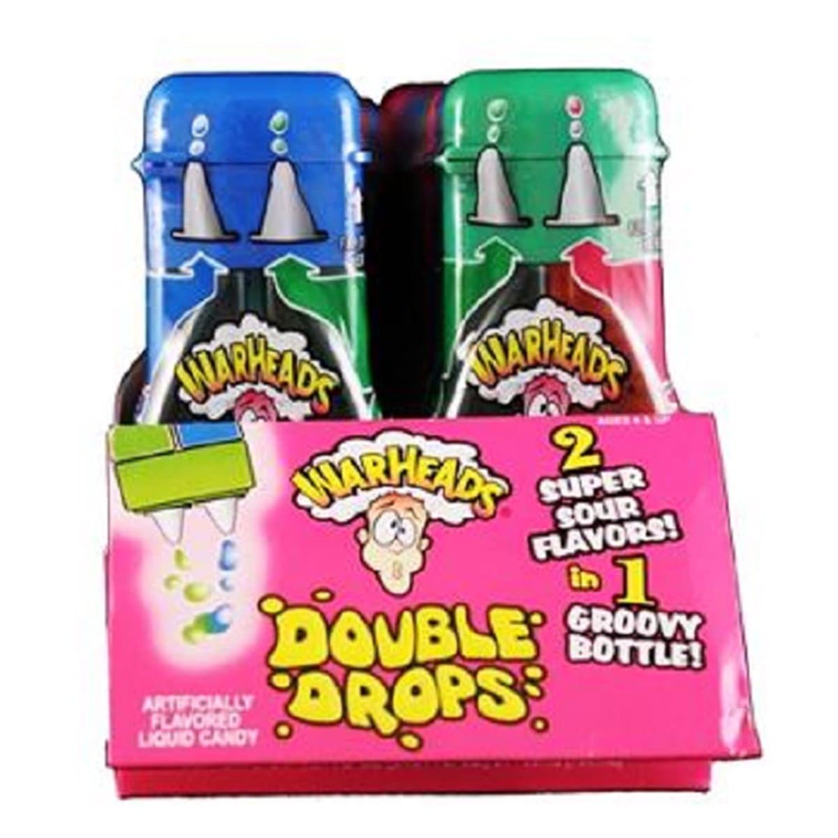 Warheads, Super Sour Double Drops, Count 24 - Sugar Candy / Grab Varieties & Flavors