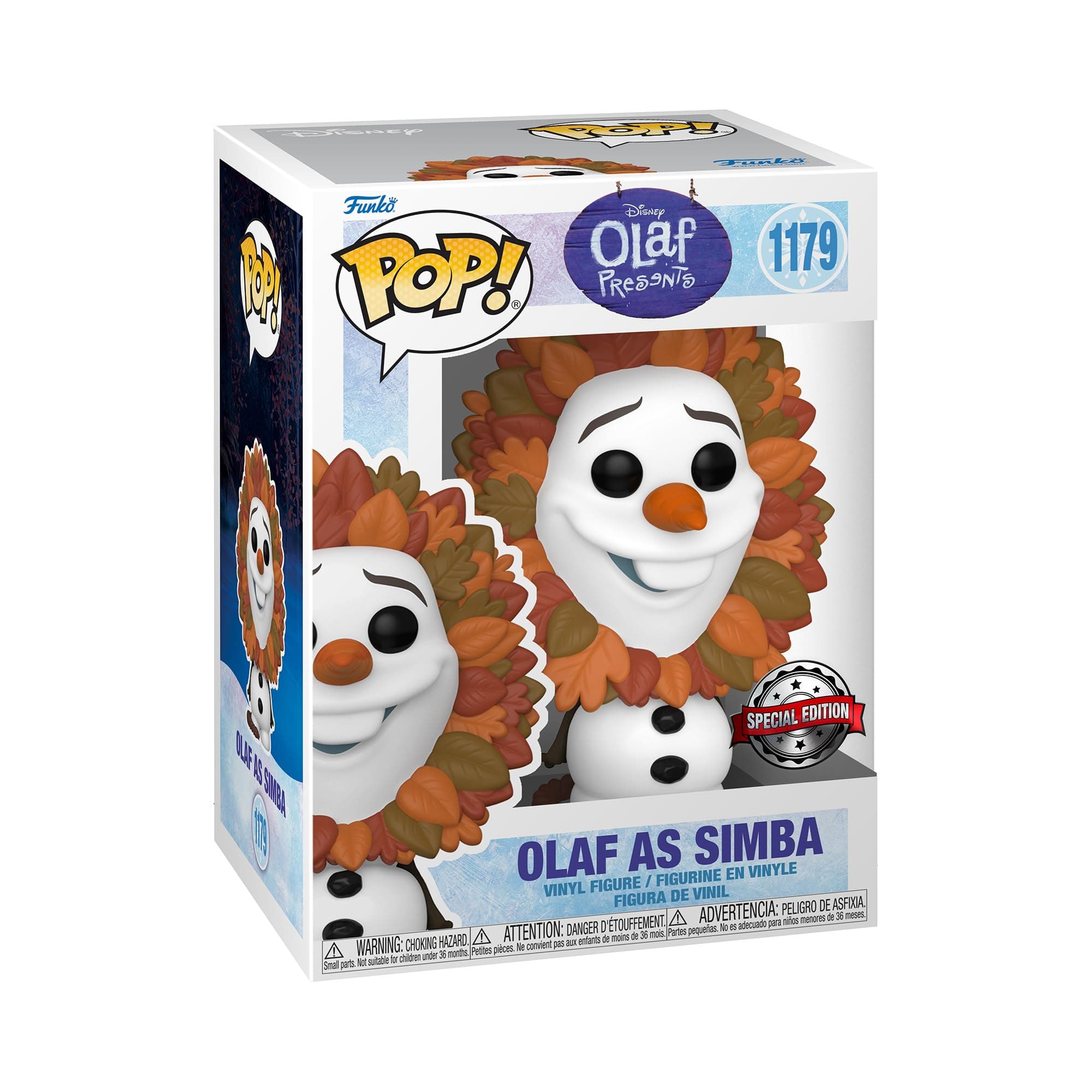 POP Disney!: Olaf Presents - Olaf as Simba, Amazon Exclusive, Multicolor, (61823)
