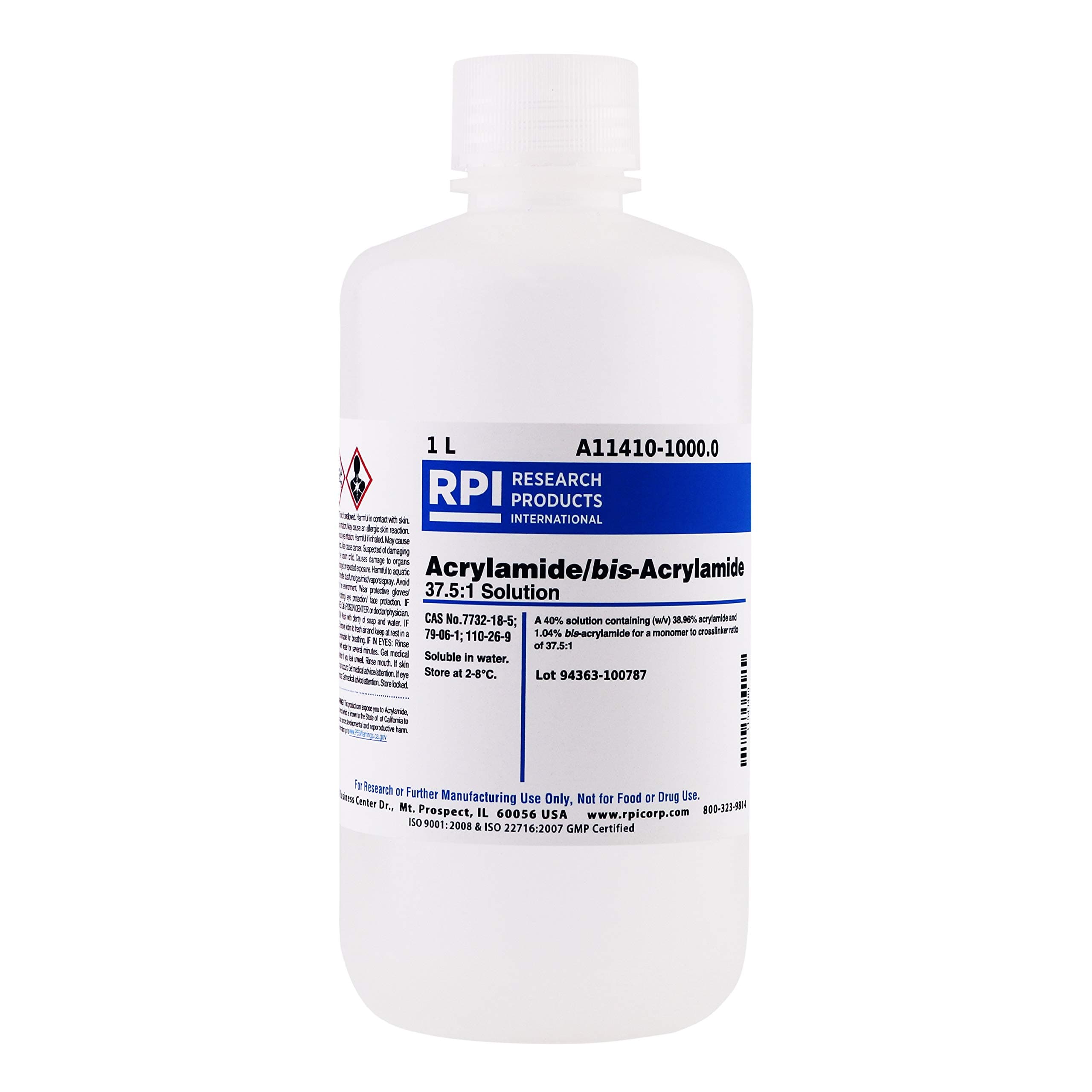 Acrylamide/bis-Acrylamide, 37.5:1 Ratio Solution, 1 Liter