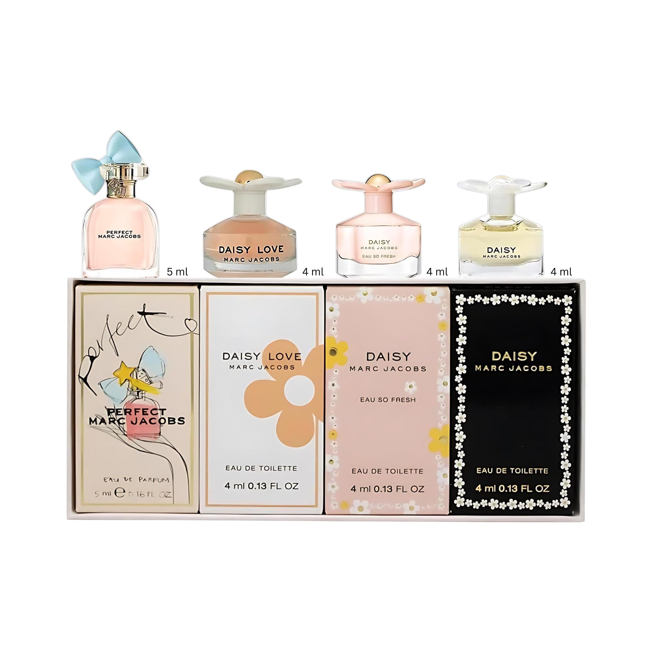 Marc Jacobs Mini Set (ET4 ML + Daisy So Fresh ET 4 ml + Love ET 4 ml + Perfrct EP 5 ml)