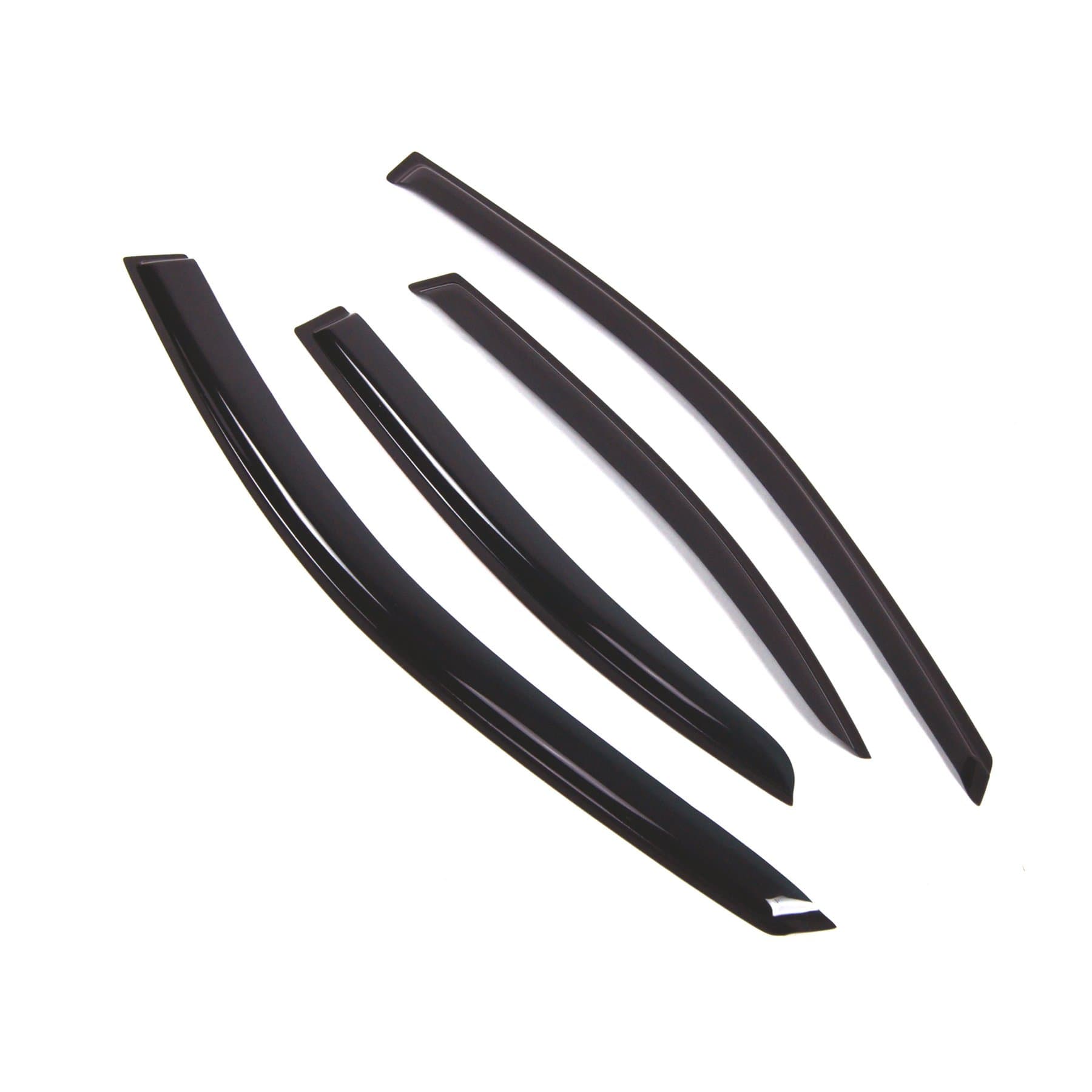 Tuningpros WD2-482 Dark Smoke 4 Pcs Set Window Visor (Outside Mount) Deflector Rain Guard Compatible with 2006-2013 Lexus IS250 IS350