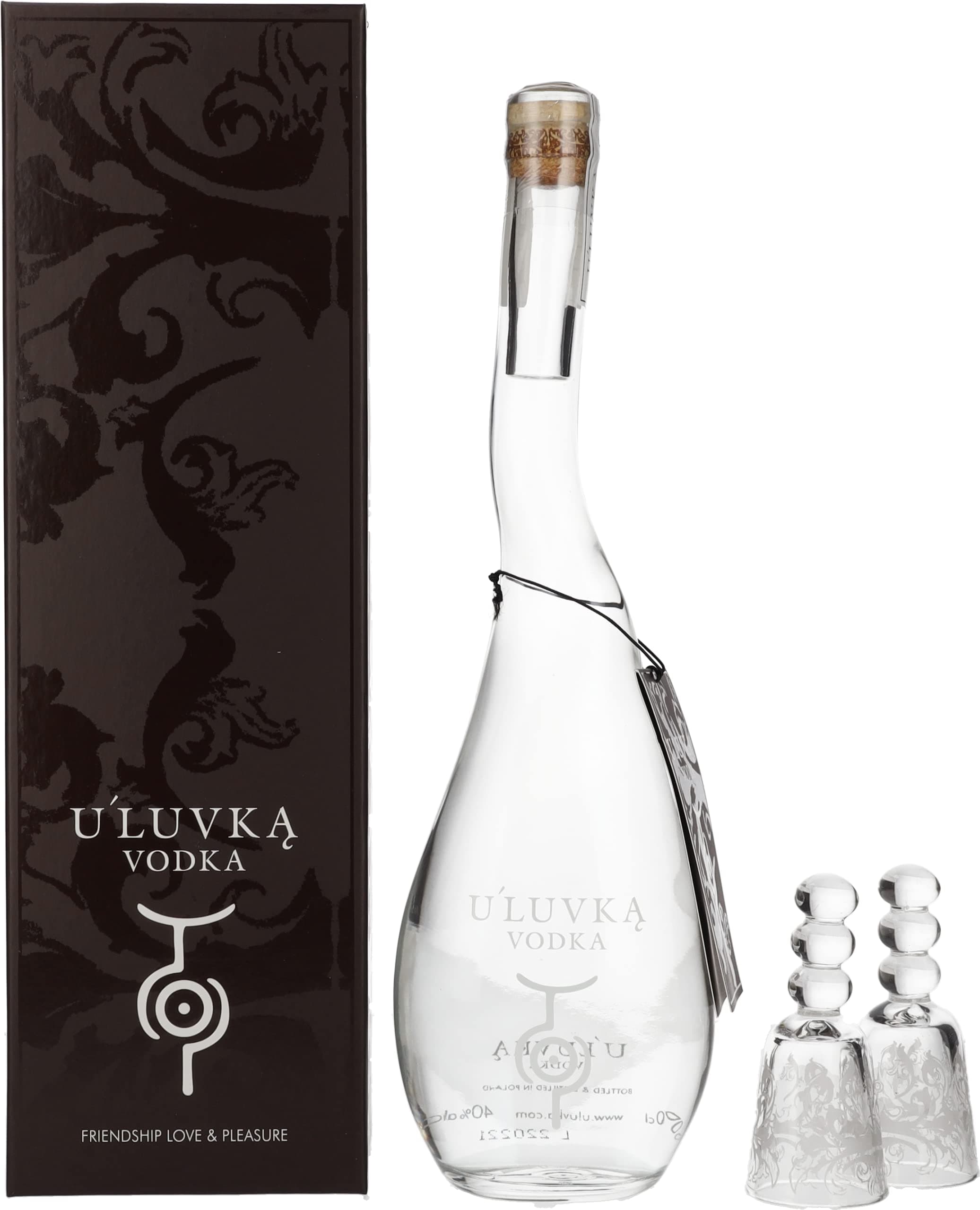 U'Luvka Vodka Signature Gift Pack, 70 cl