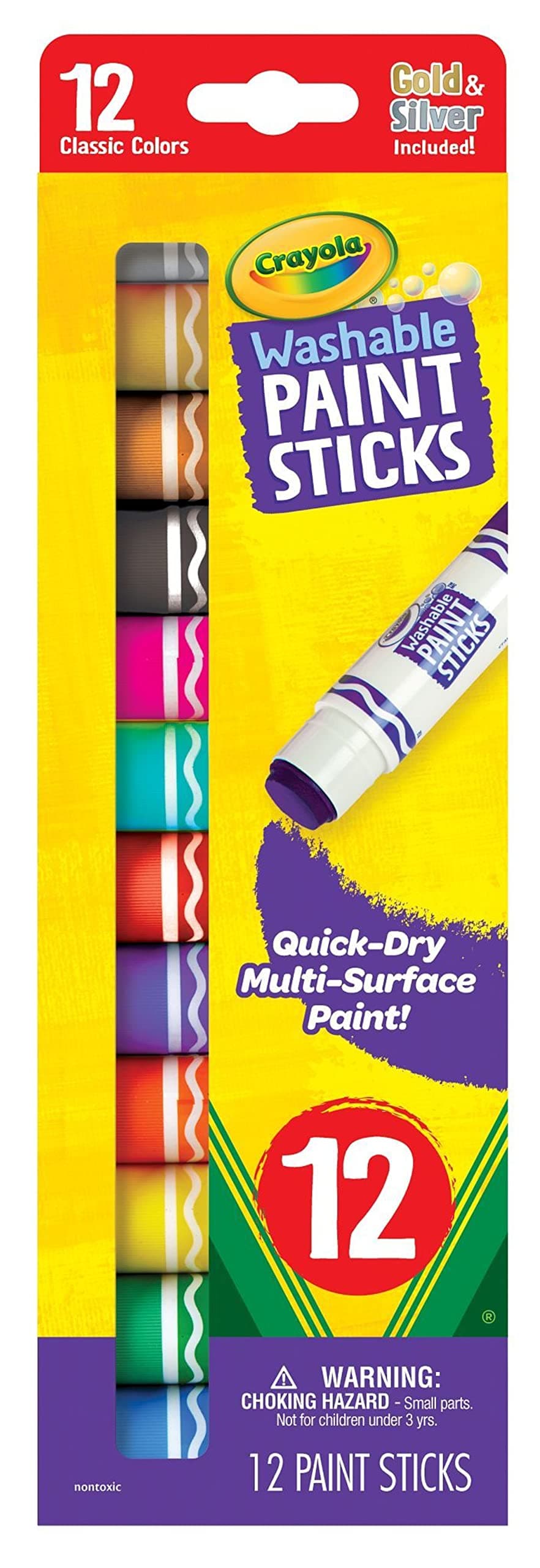Crayola Washable Paint Sticks 12-Pieces