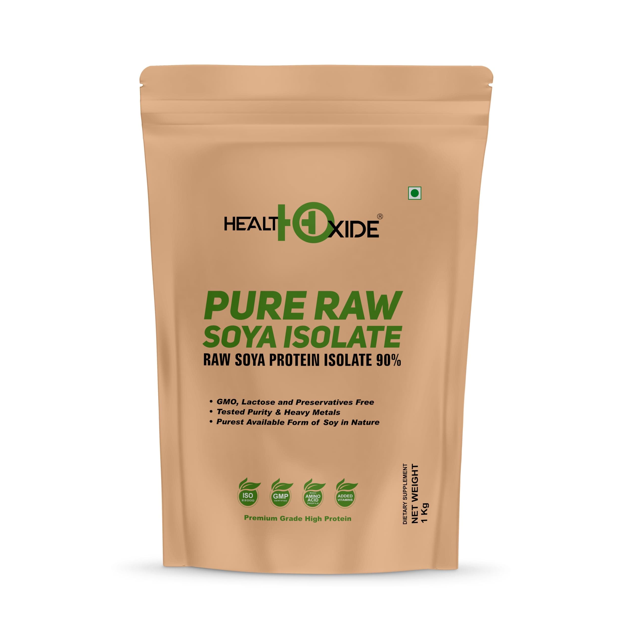 Soya Protein Isolate 90% - Unflavored (1kg) | 100% Plant-Based Vegan Protein Powder | Dairy-Free, Gluten-Free & Lactose-Free | Rich in Amino Acids, Vitamins & Minerals | Supports Muscle Growth, Recovery & Cholesterol Control