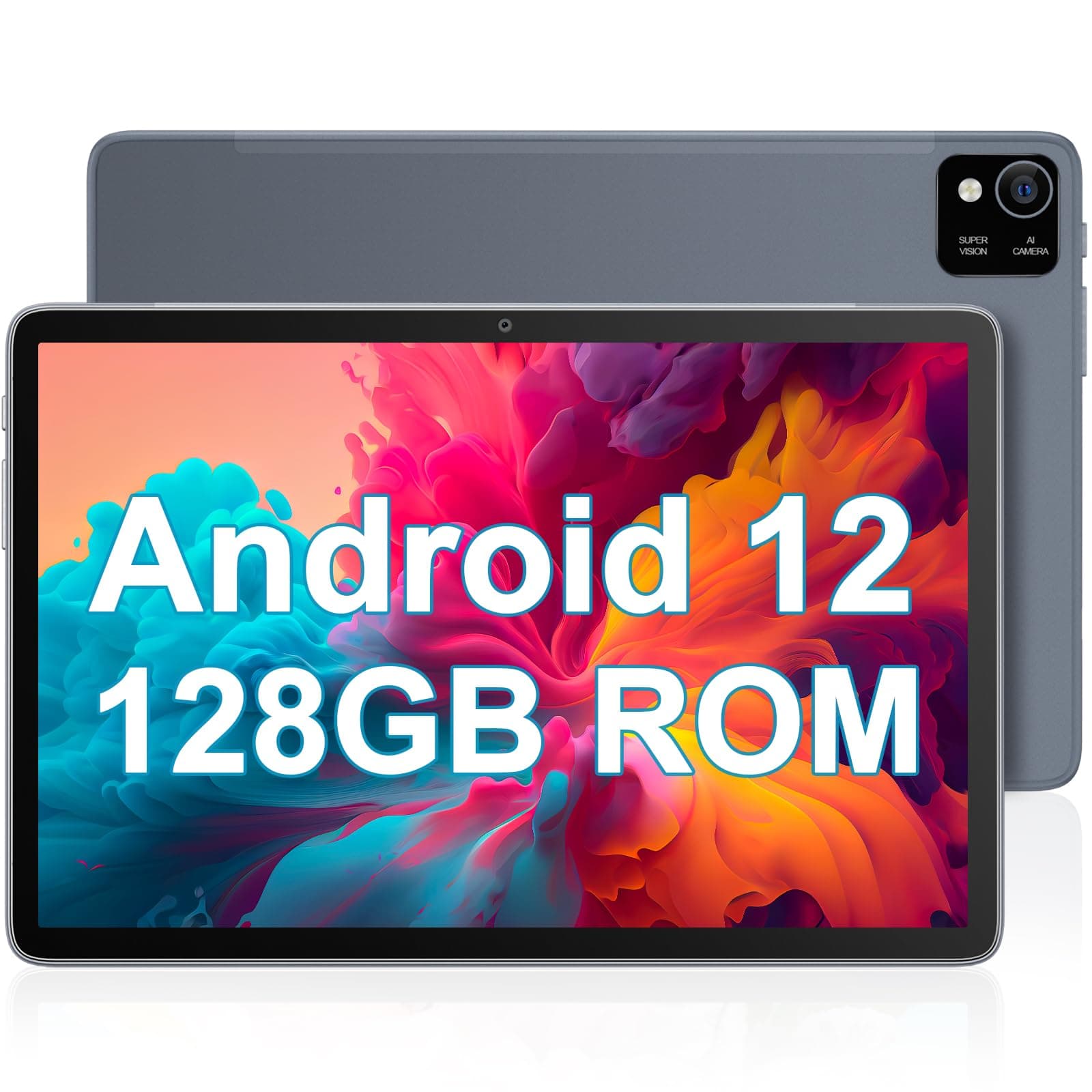 Hot Pepper Android 12 Tablet,1TB Expand Tablet 10.1 Inch, Octa-Core Processor with 6GB RAM+128GB ROM,13MP Rear +8MP Front Camera,5G/WiFi/GPS/7000mAh Battery Tablets for Gaming