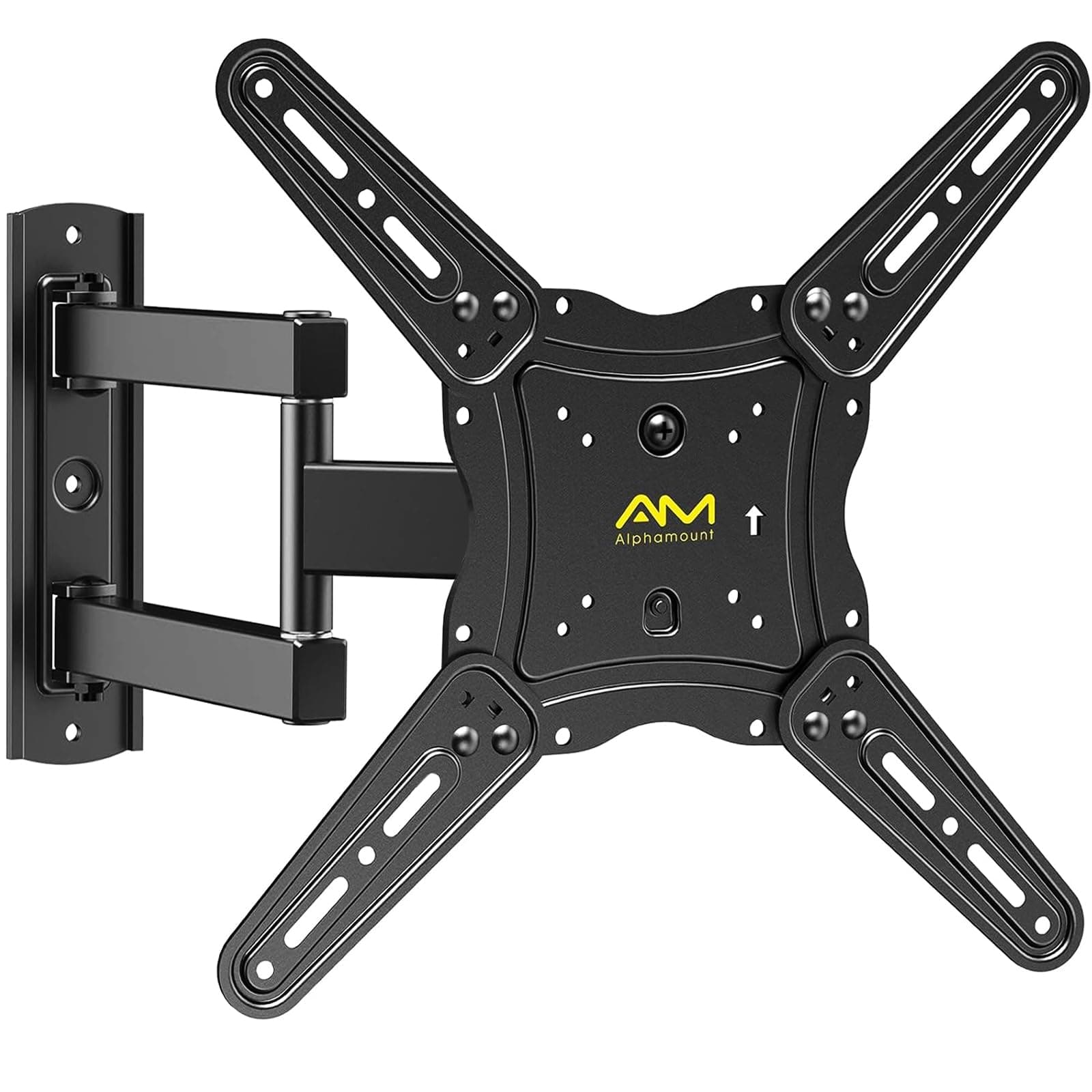 Alphamount TV Wall Bracket for Most 26-60 inch LED LCD Flat and Curved TVs up to 40kg, Sturdy TV Wall Mount with Tilt Swivel Extension, Max VESA 400x400mm, APPIMF7-E