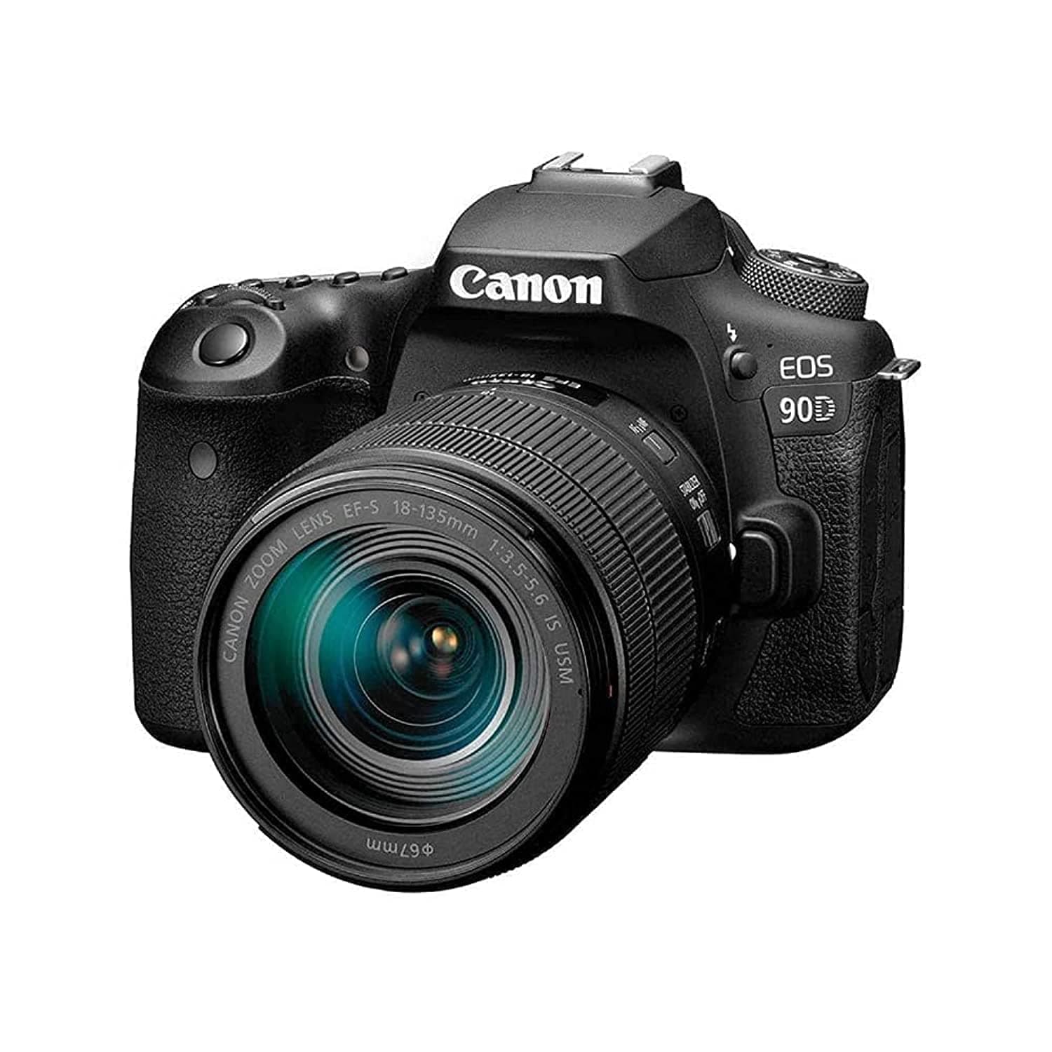EOS 90D DSLR Camera With EF S 18-135mm Is USM Lens 32.5 MP APSC Sensor 4K Vari Angle Touchscreen Great For Wildlife & Sports Photography, Black