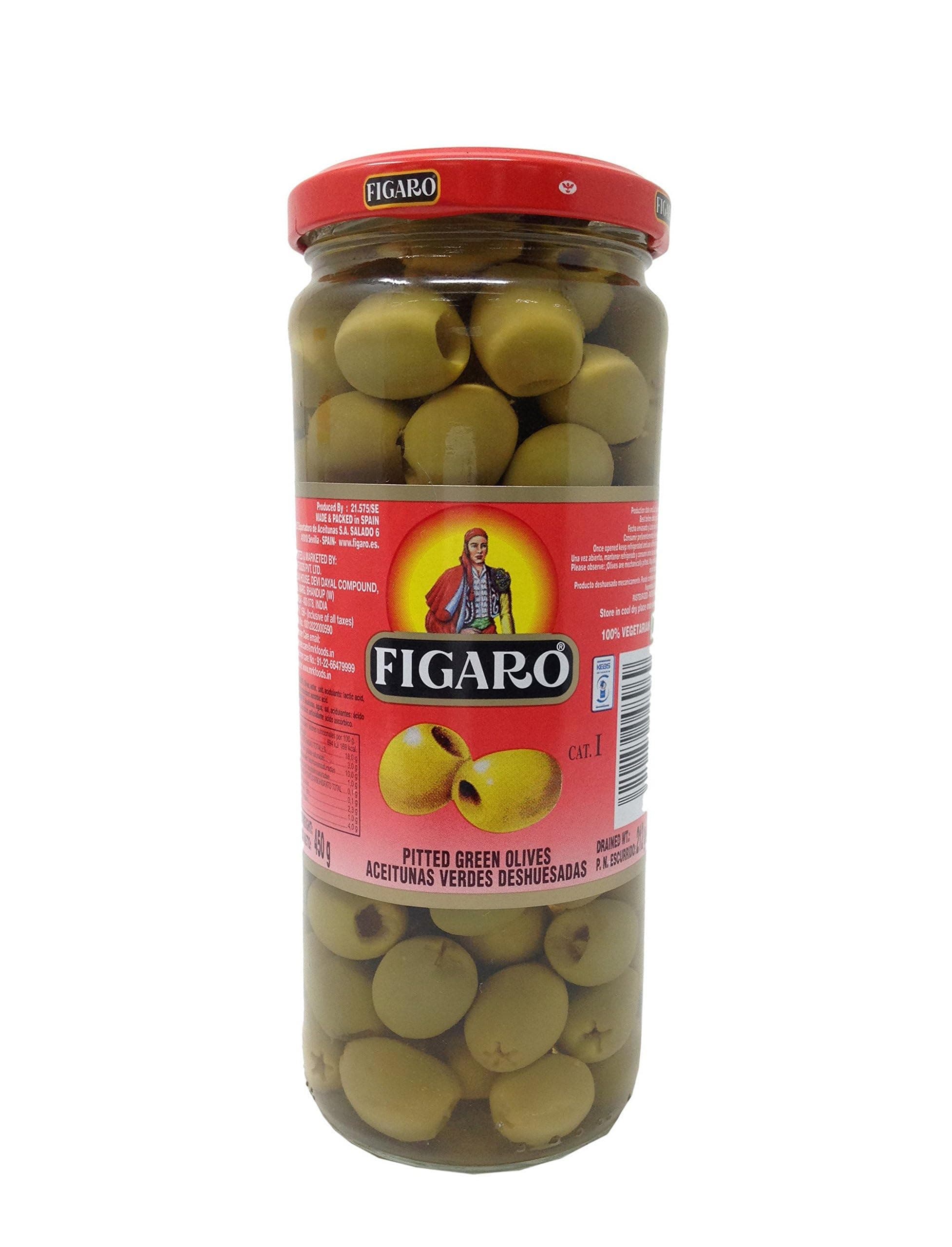 Figaro Pitted Green Olives 212g
