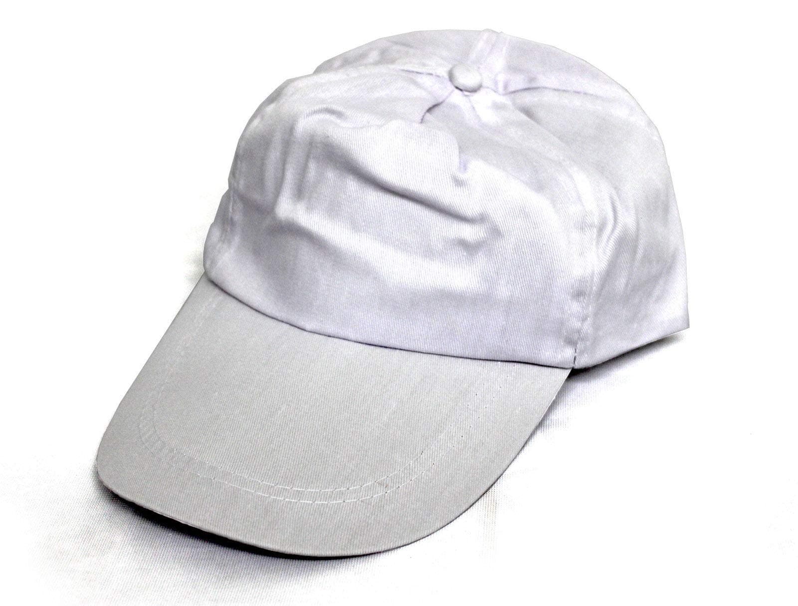 Cap White Fabric Polyester Sublimation or Embroidery Heat Transfer Adjustable HAT Blank Plain