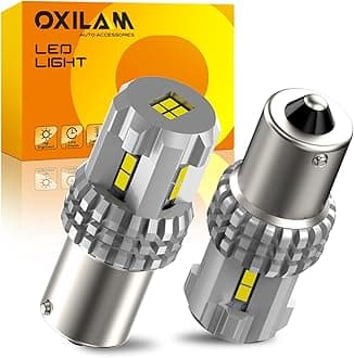 OXILAM Upgraded 1156 LED Bulbs Reverse Light, 6000K White 600% Brightness 3000 Lumens, BA15S 7506 1003 1141 P21W LED Bulb Used for Backup Tail Brake Turn Signal Blinker Lights, 2PCS