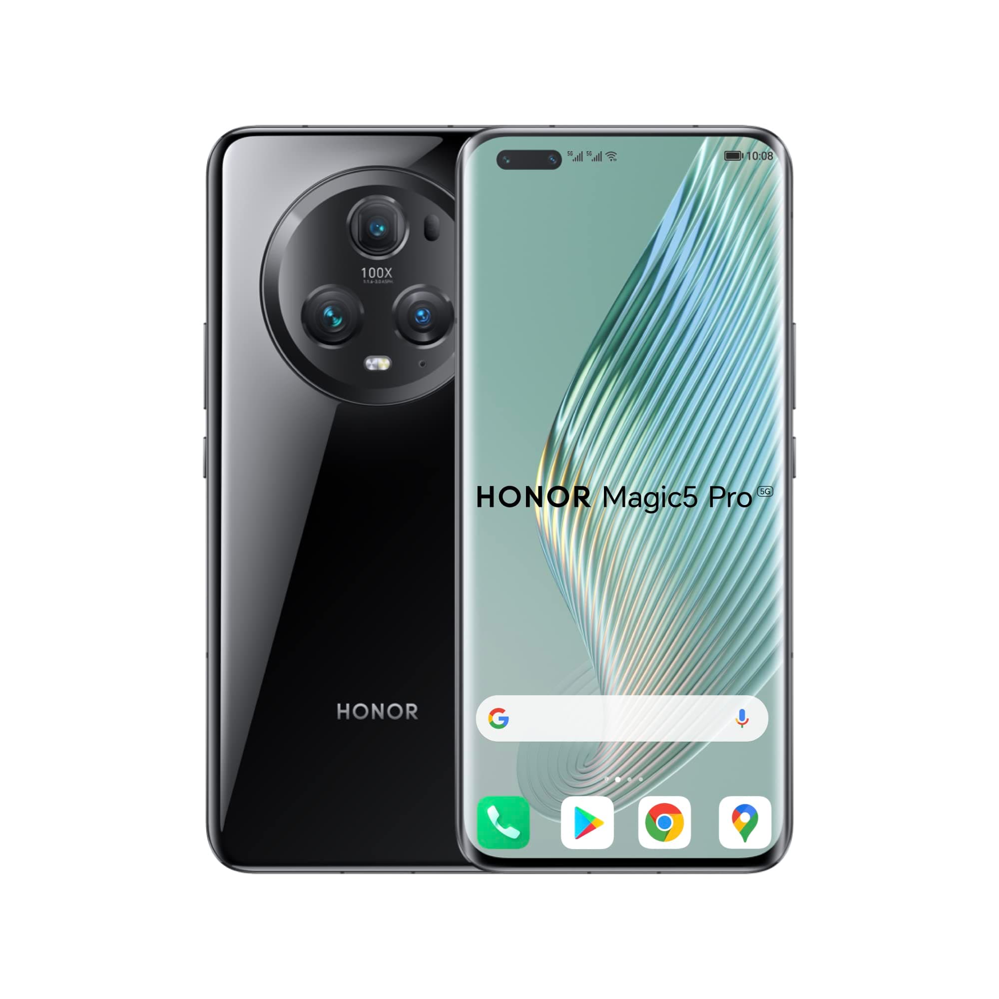 Honor Magic 5 Pro Dual-SIM 512GB ROM + 12GB RAM (Only GSM | No CDMA) Factory Unlocked 5G Smartphone (Black) - International Version