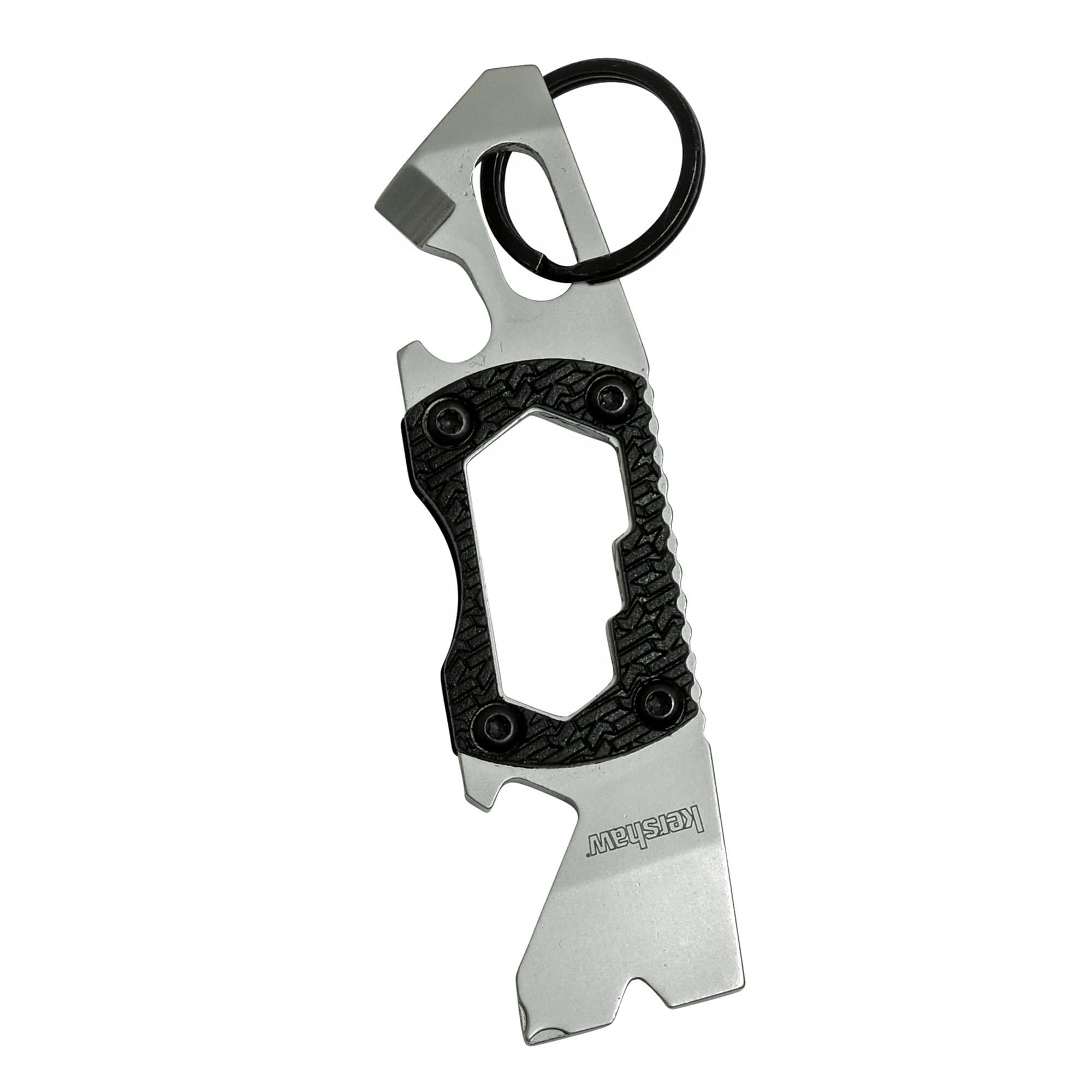 PT-2 Compact Keychain Pry Tool (8810X); Features Bottle Opener, Two Screwdriver Tips, Pry Bar, Wire Scraper, Three Hex Drives; Made of 8Cr13Mov Stainless Steel; 0.8 OZ, 2.75 In. Overall Length