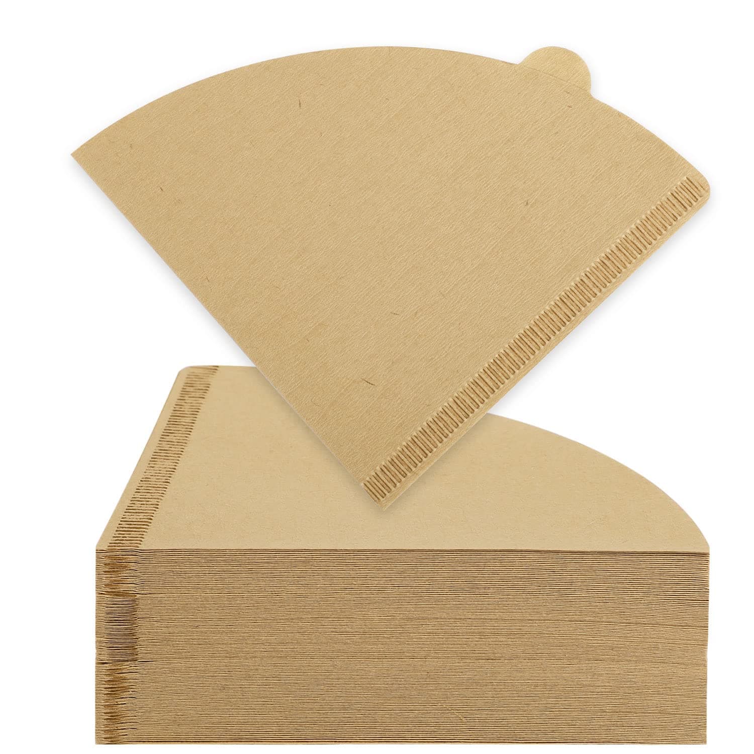 Prudiut 200 Count Coffee Filter, V60 Filter 02 Natural Unbleached Cone Coffee Filters Disposable Pour Over Coffee Filter (2-4 Cups)