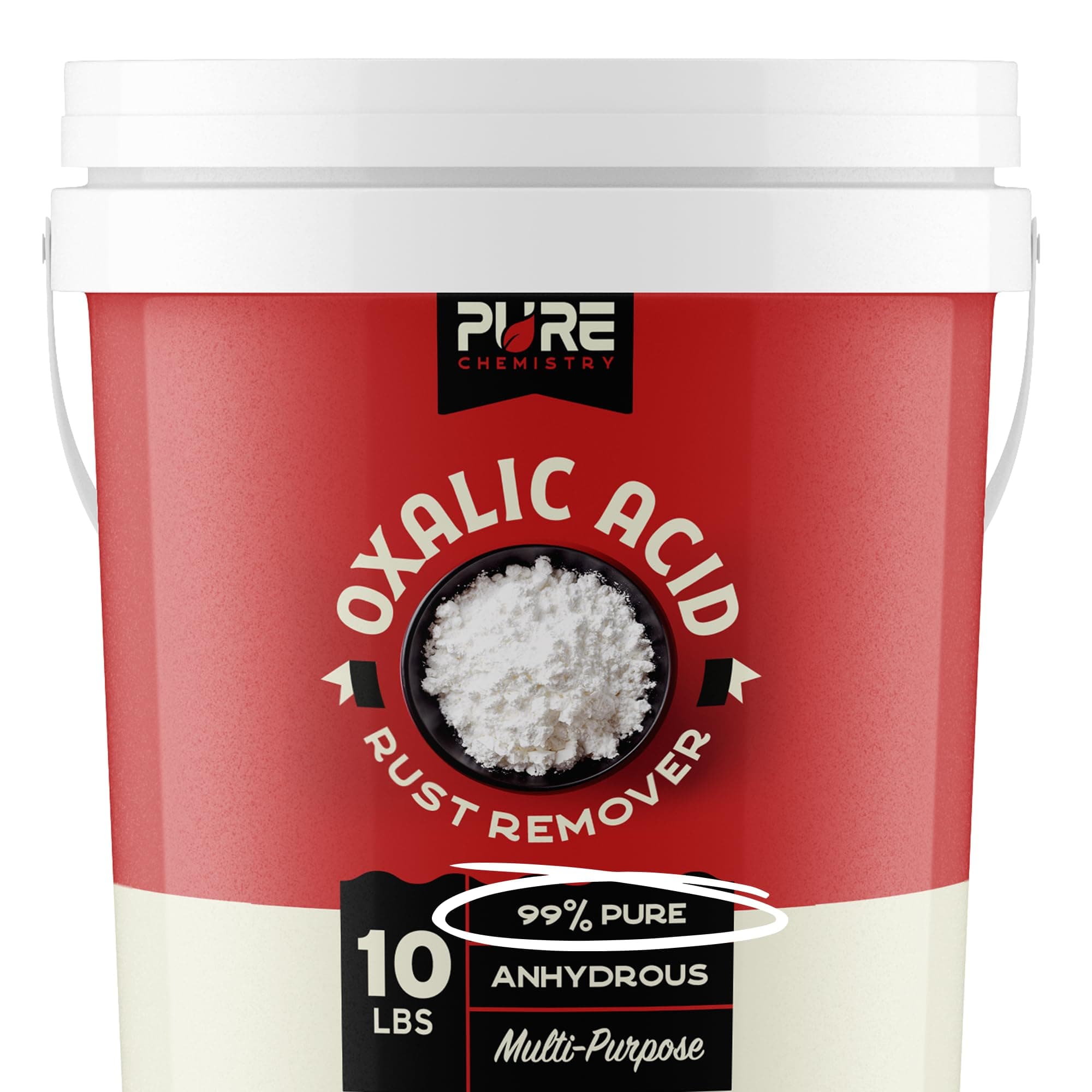 Ecoxall Oxalic Acid Fine Powder, 99% Pure, Multi-Surface Rust and Water Stain Remover, Wood Bleach and Brightener for Decks, Hardwood Floors, Furniture, 10.1 lbs (160 oz), Pack of 1