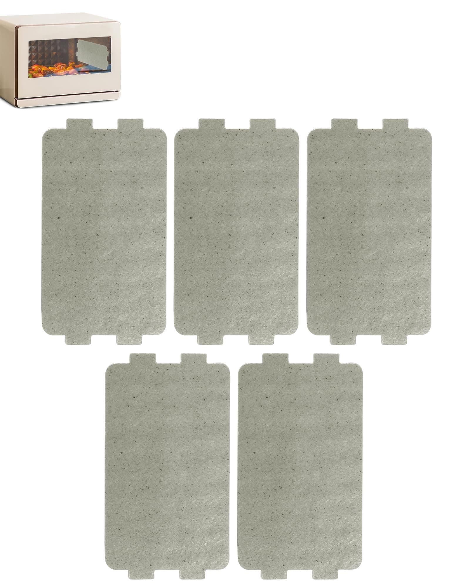 Excefore Waveguide Cover, 5Pcs Universal Microwave Oven Mica Plate Sheet, 117mm X 64mm, Replacement Accessory for Home Kitchen Office