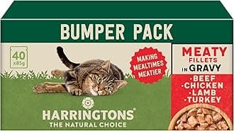 Complete Wet Pouch Grain Free Hypoallergenic Adult Cat Food Meaty in Gravy Pack 40x85g - Beef, Chicken, Lamb & Turkey - Making Mealtimes Meatier