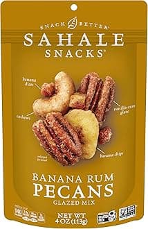 - Sahale Snacks Glazed Mix, Banana Rum Pecans, 24 Ounce