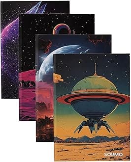 - Amazon Brand - Solimo Long Size Notebook | 384 Pages | Single Line | A4-29.7cm x 21.0cm | Ruled Notebooks for School Students | Pack of 4