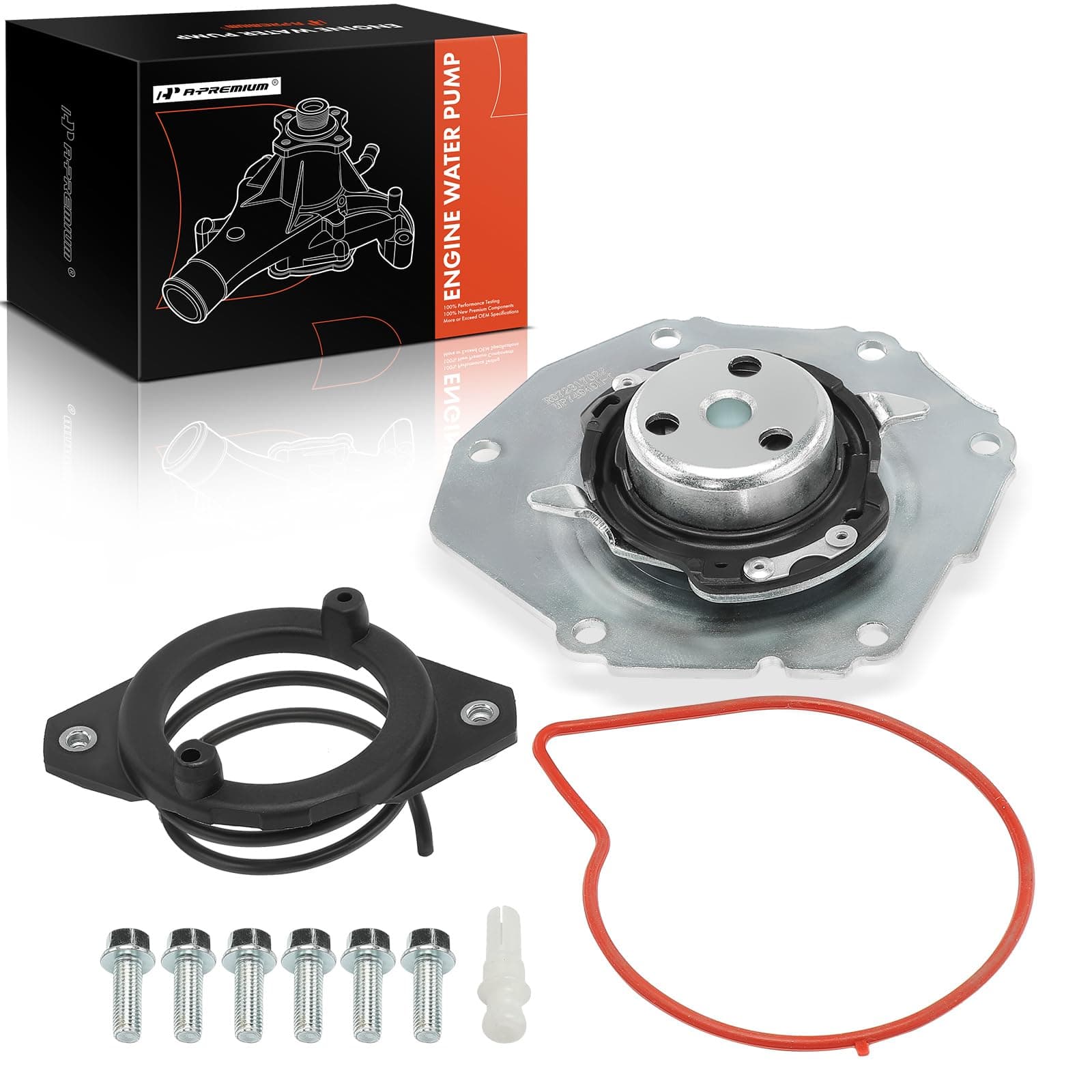 A-Premium Engine Water Pump W/Seal [DOHC, 6Cyl 3.2L 3.0L] Compatible with LR2 2008-2012 & Volvo, V70 2008-2010, S80 2007-2010 & XC60 2010 & XC70 2009-2010 [3.2L 3.0L], XC90 2007-2014