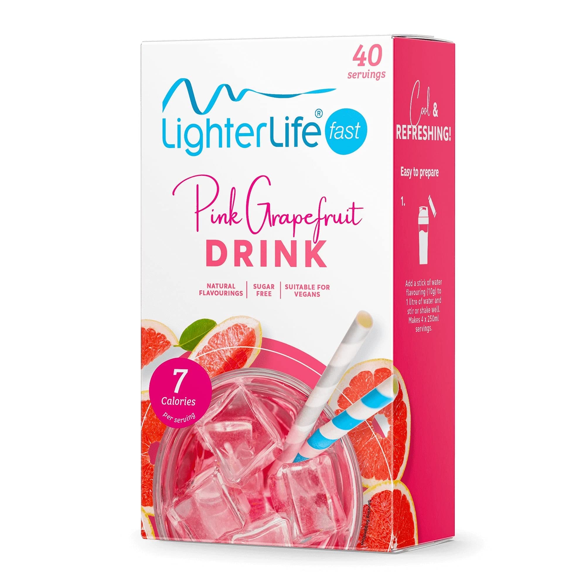 LighterLife Pink Grapefruit, Low Calorie Drink, 10x Sachets per Pack