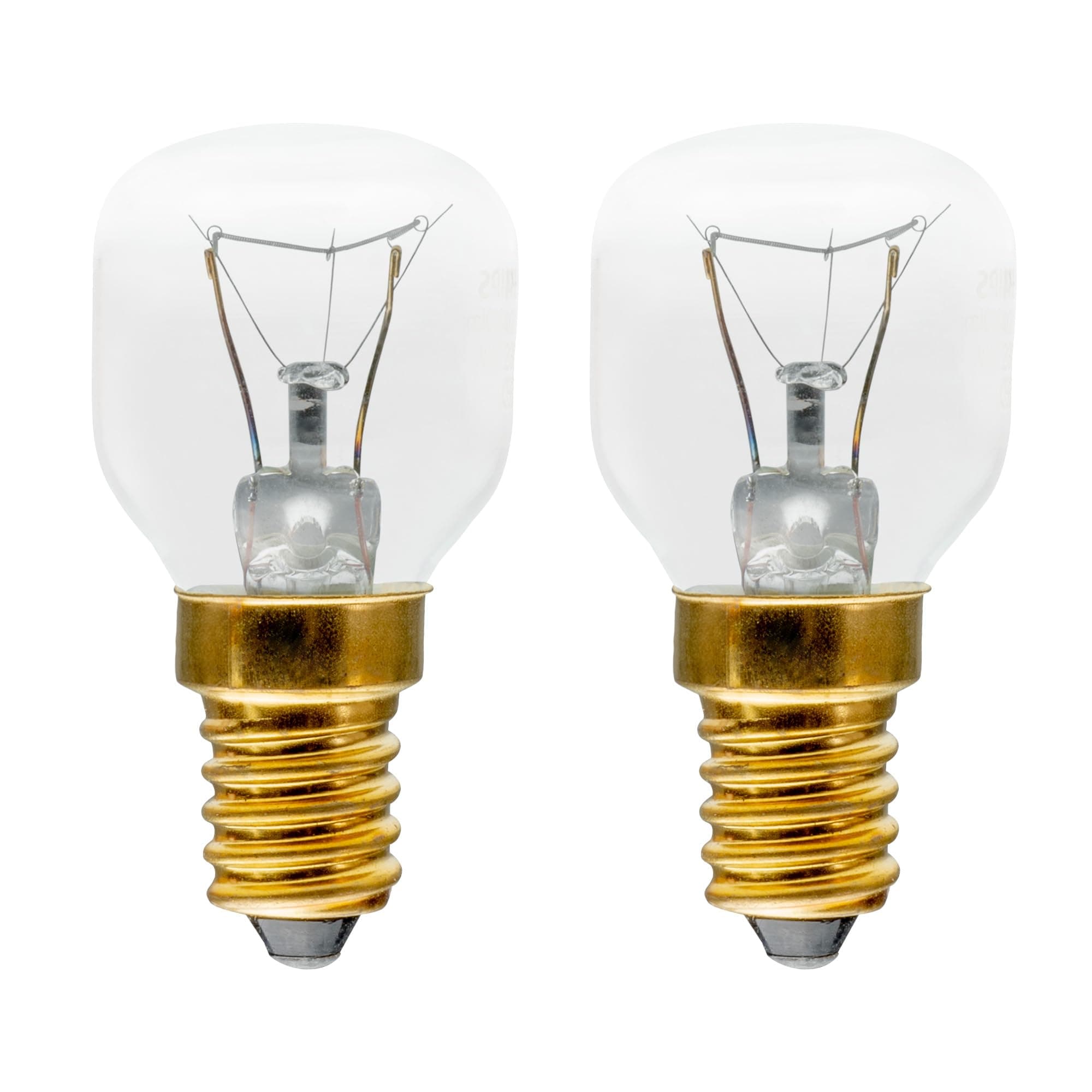 PHILIPS 2 x Oven 40w Lamp SES E14 Small Screw Cap 300Ã‚° Cooker Light Bulb Fits AEG/Bosch/Siemens/Neff/Hotpoint, gold