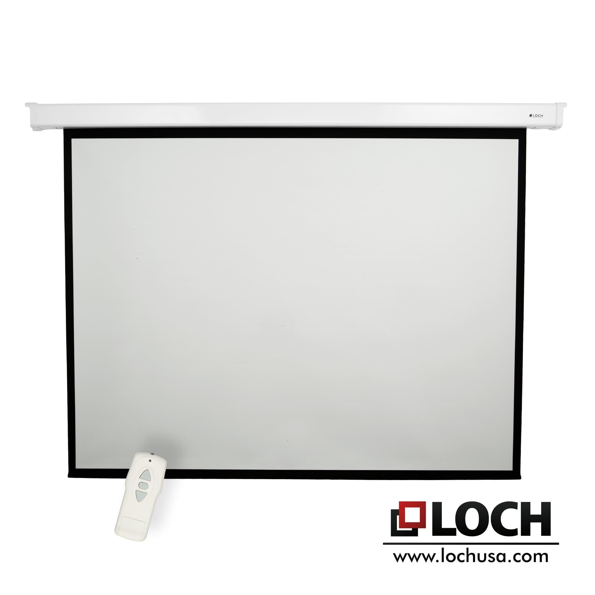 LOCH 100" Diagonal 4:3 Motorized Projection Screen - High Contrast