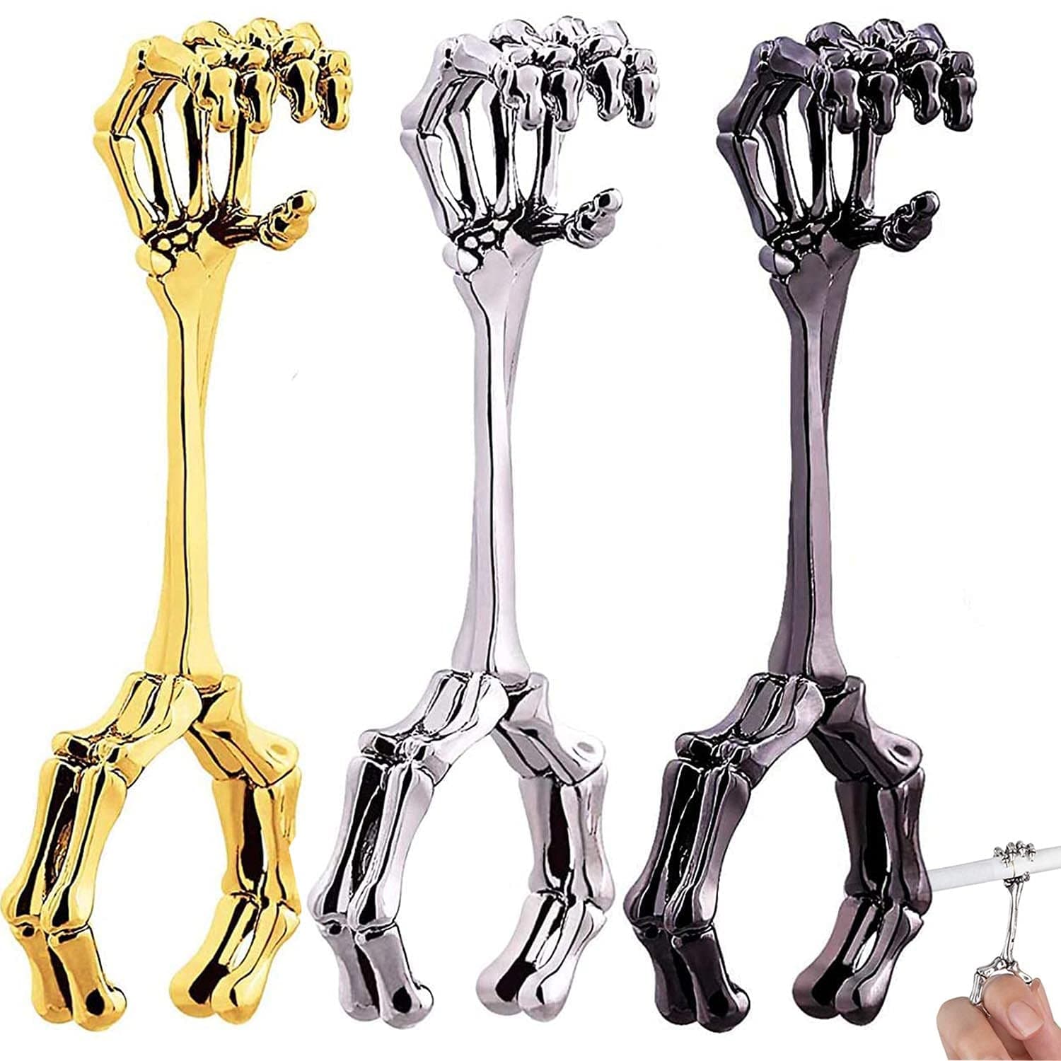 3 Pieces Holder Ring Elegant Finger Holder Ring Lady Holder Ring Blunt Joint Holder Stylish Clips Holder for Women Men Gentleman