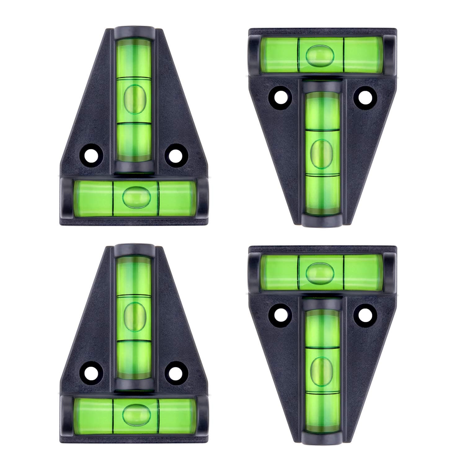 4PCS RV T Level Bubble Levels Cross Check Bubble Two ways Multipurpose Spirit T-type Level for RVs, Camper, Furniture, Trailers, Tripods, Camera Equipment