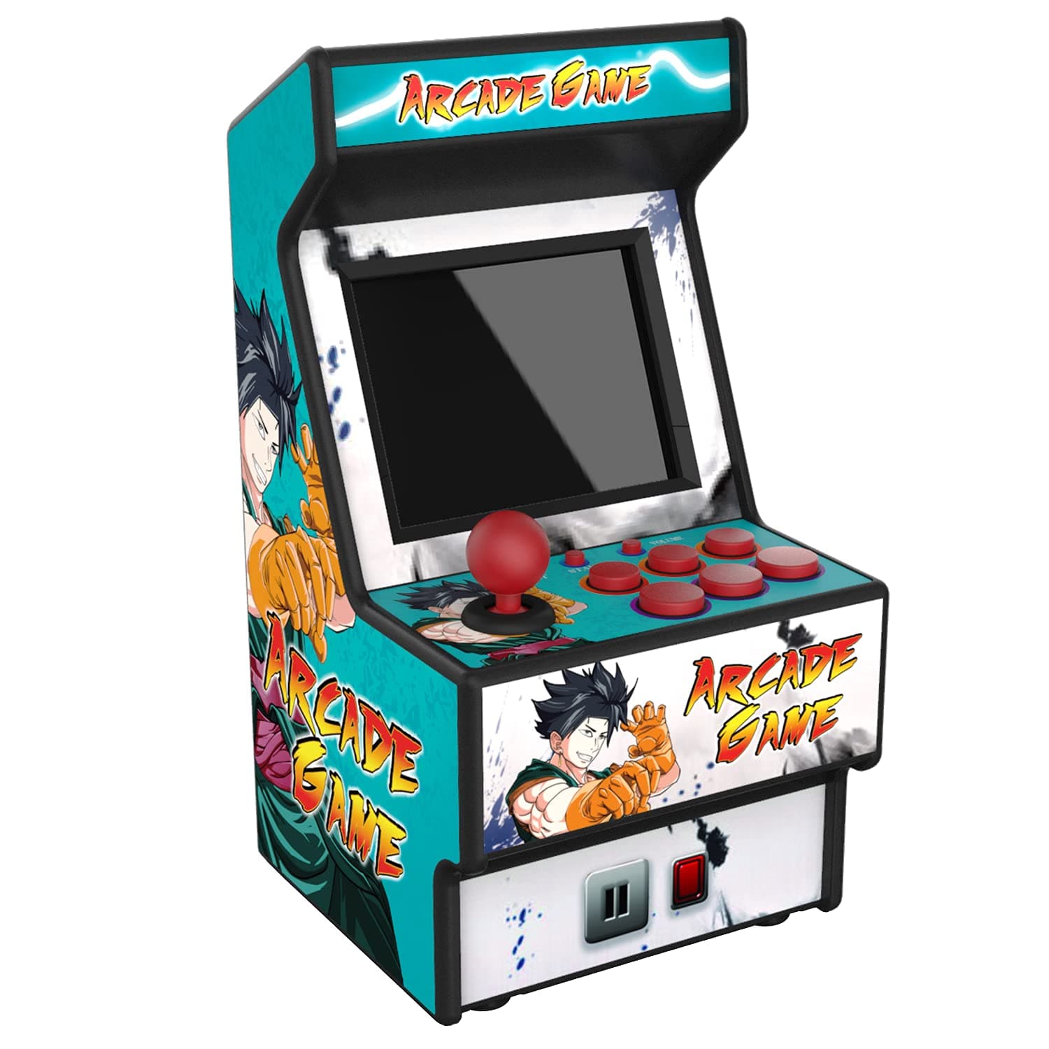 Mini Arcade Machine, Retro Gaming Console, Handheld Game Console with 156 Classic 16-Bit Video Games, 2.8 Inch Color Display, Rechargeable Battery, Support for TV Output, Birthday Present for Children