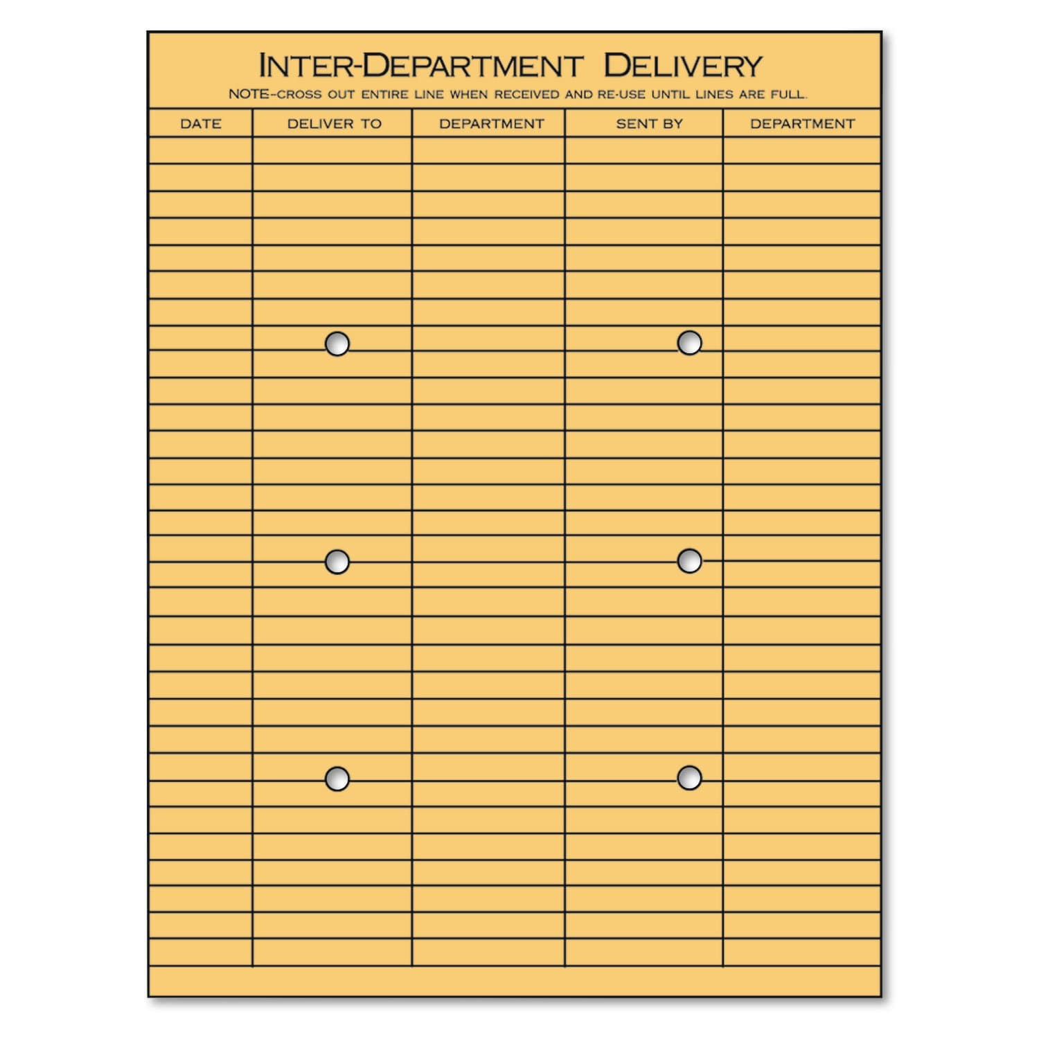 Universal 63568 Light Brown Kraft String & Button Interoffice Envelope, 10 x 13, 100/Box