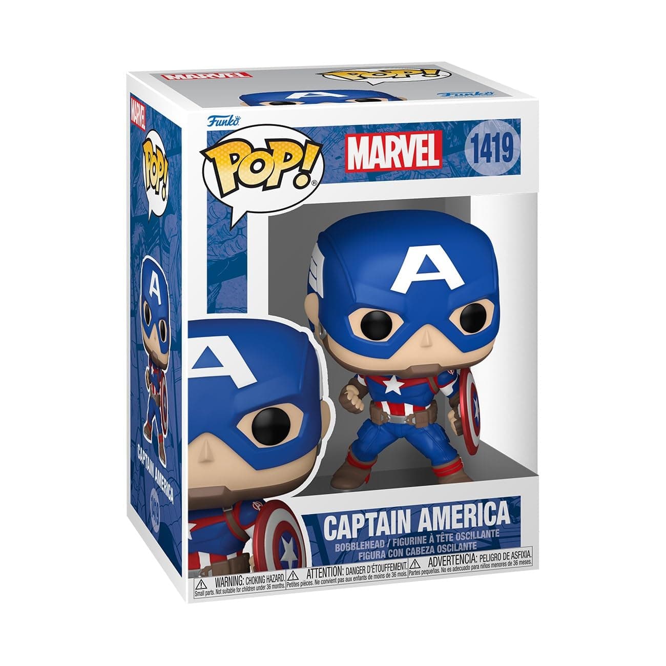 Pop! Marvel: Marvel NC - Captain America - Marvel Comics - Collectable Vinyl Figure - Gift Idea - Official Merchandise - Toys for Kids & Adults - Comic Books Fans - Model Figure for Collectors
