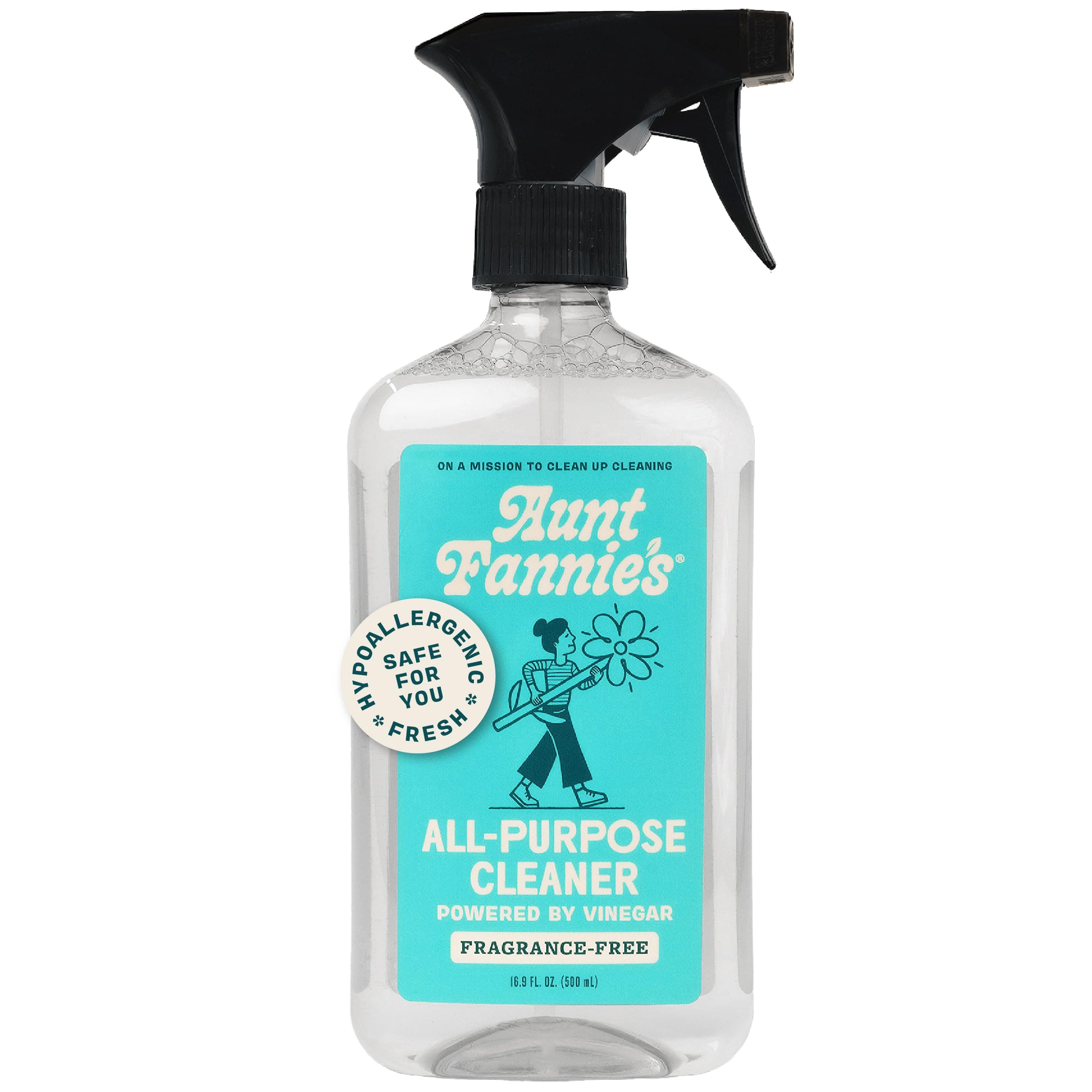 All Purpose Household Cleaner, Multi-Surface Spray Cleaner, Powered by Vinegar for Kitchen, Bath, Windows and Countertops, Fragrance Free, Pack of 1