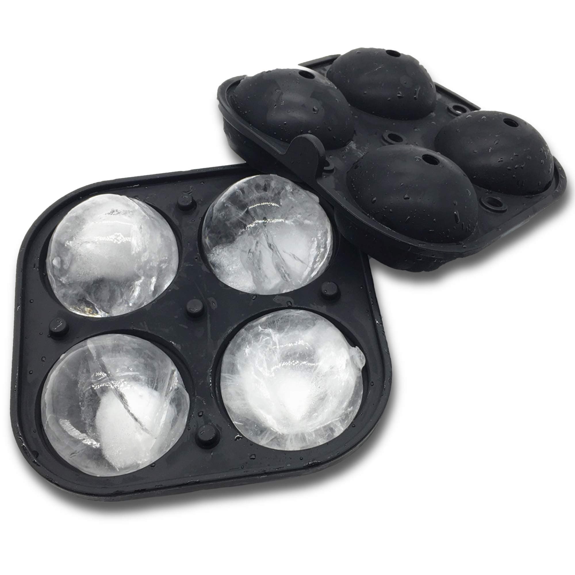 2.5 Inch Giant Ice Ball Mold - Makes Large Sphere Ice Mold Tray Round Ice Cubes Tray for Massive Sized Whiskey Ice Balls or Make Hot Chocolate Bombs by ABG