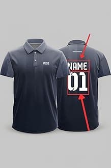 Custom Sports Cricket Jersey Customise t-Shirt for Men Personalised Name | 2 Year to 5XL