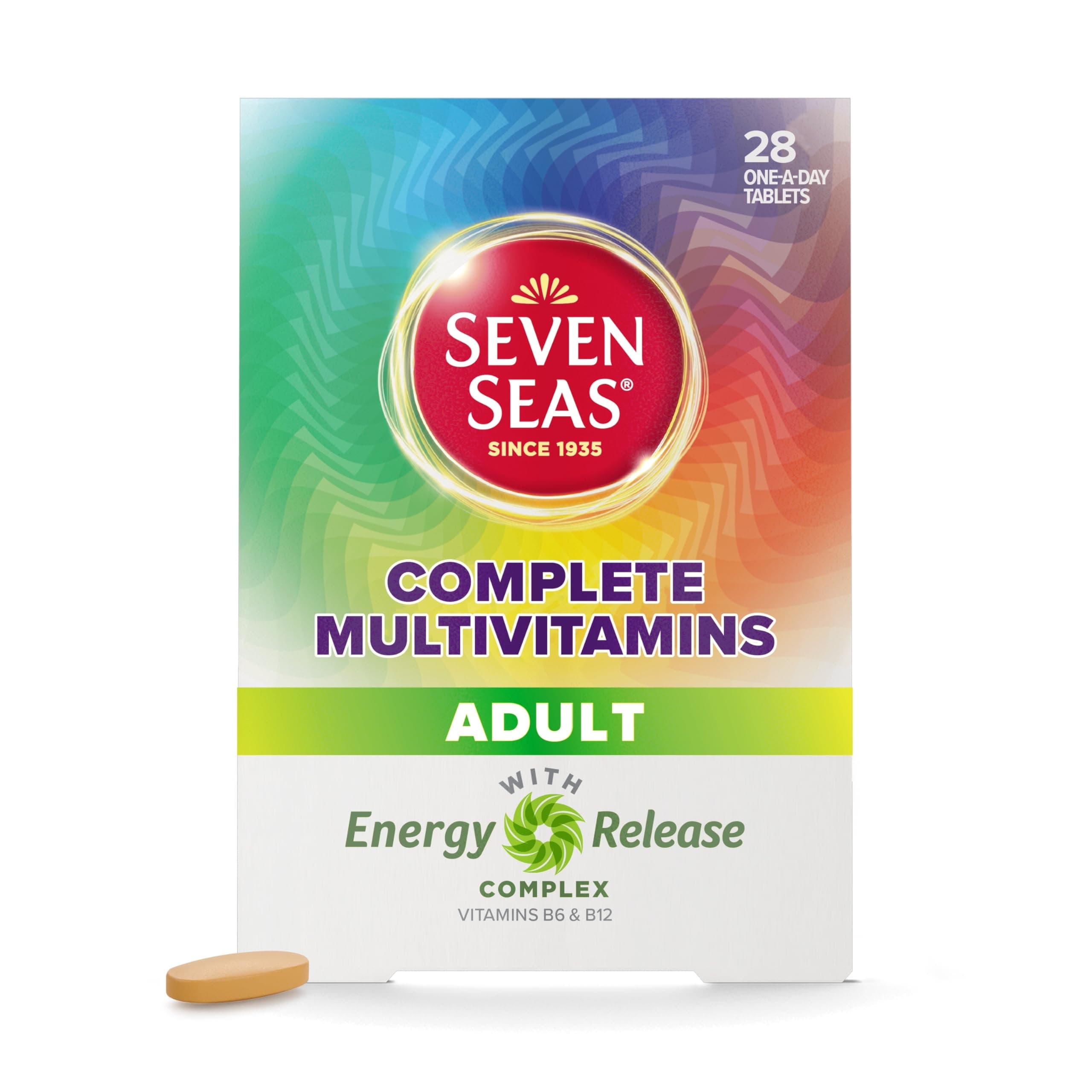 Seven Seas Complete Multivitamins Adult With Vitamin C, Vitamin D, Zinc plus Energy Release Complex 1 With Vitamins B6 and B12, 28 Tablets, 4-Week Supply