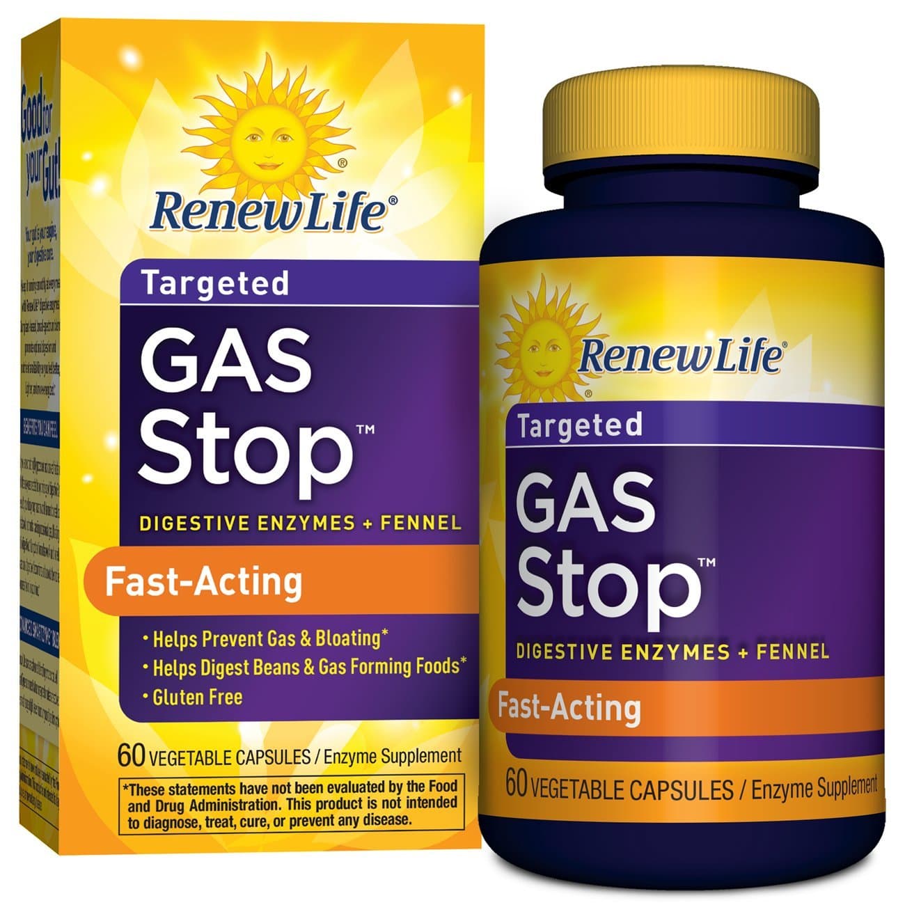 Renew Life Gas Stop, 60 Capsules