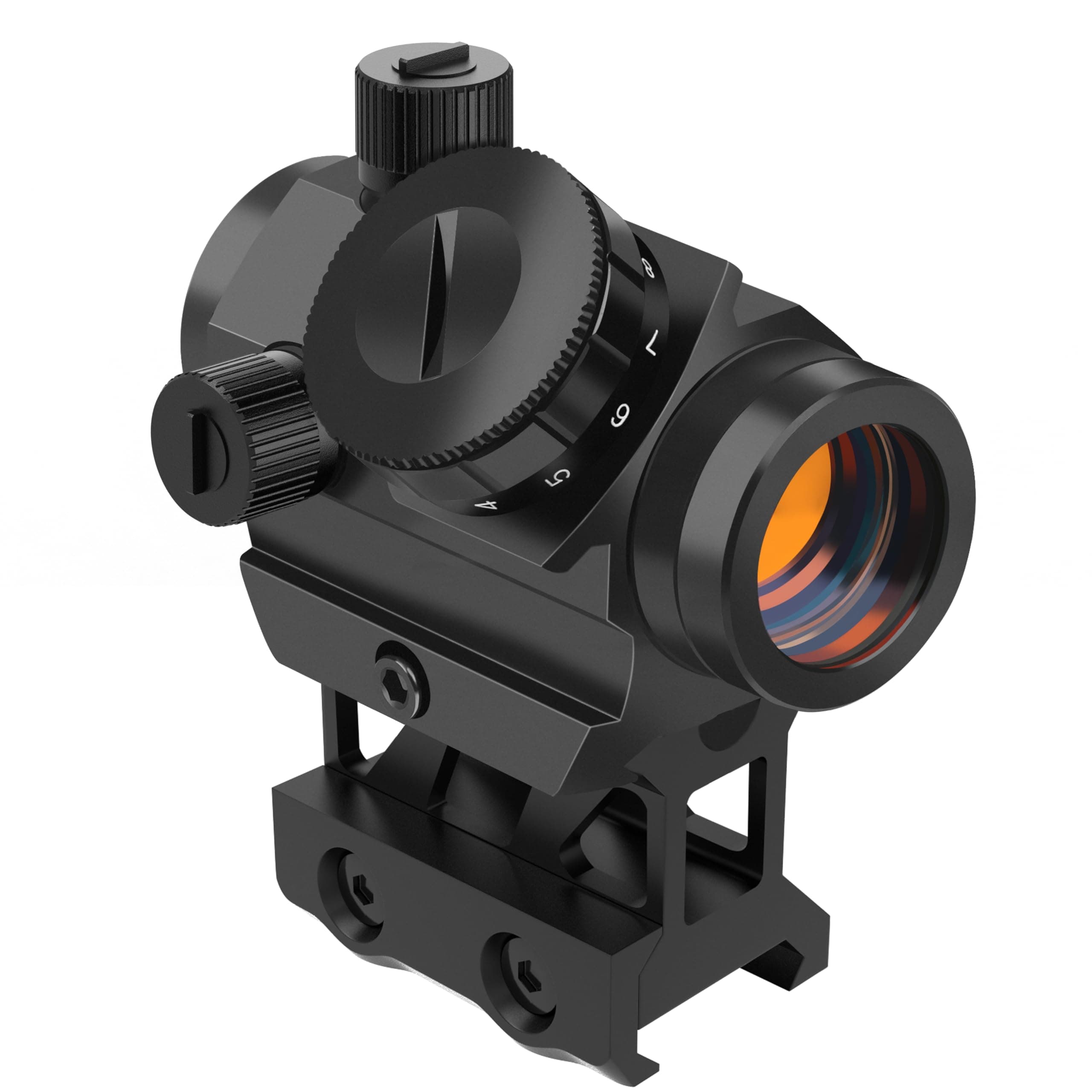 Feyachi Red Dot Sight - 4 MOA Red Dot Gun Sight Rifle Scope with 1 inch Riser Mount or Adjustable Riser Mount(.75 in, .83 in, and 1 in)