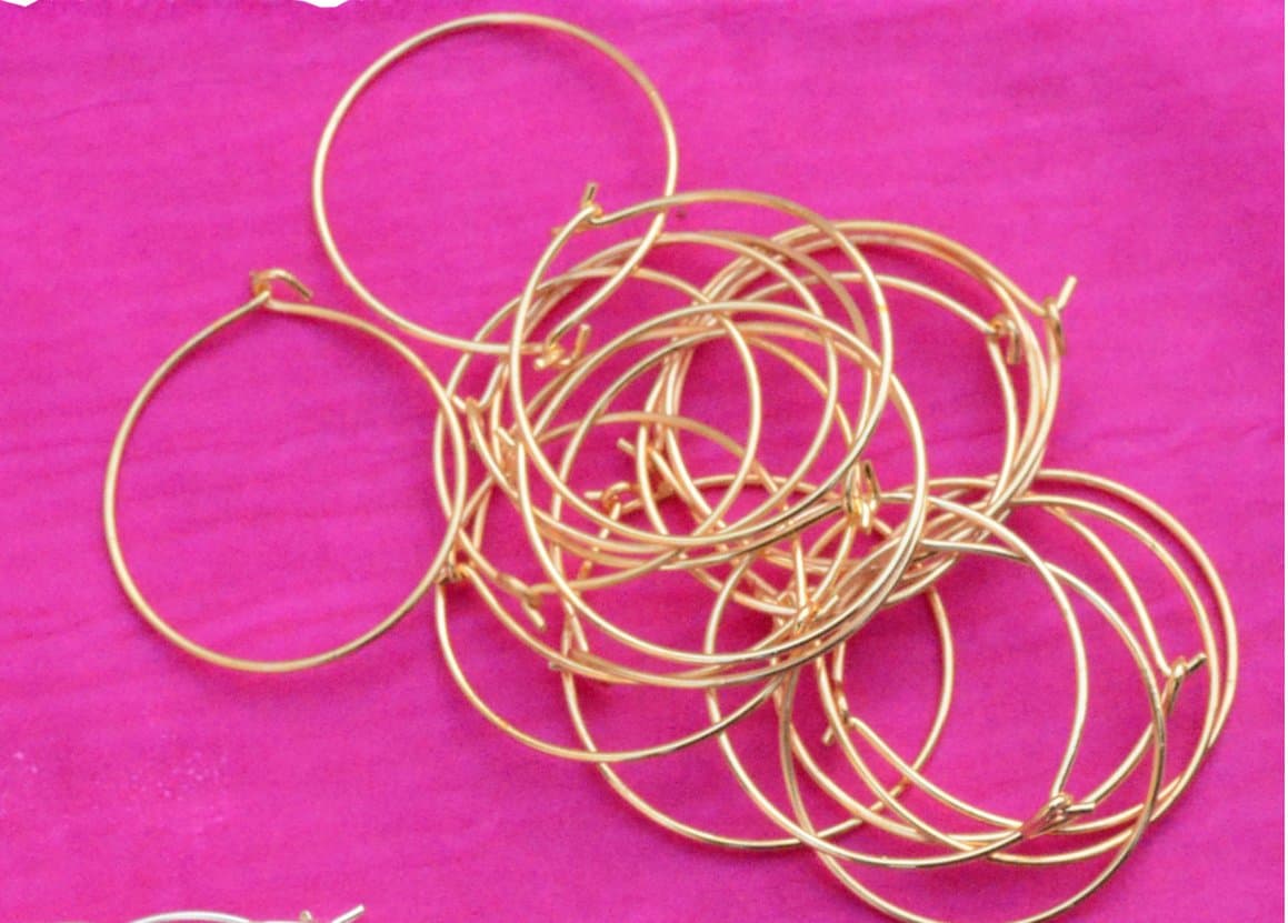 udhayam Gold Round Loop Ring for jewellery making