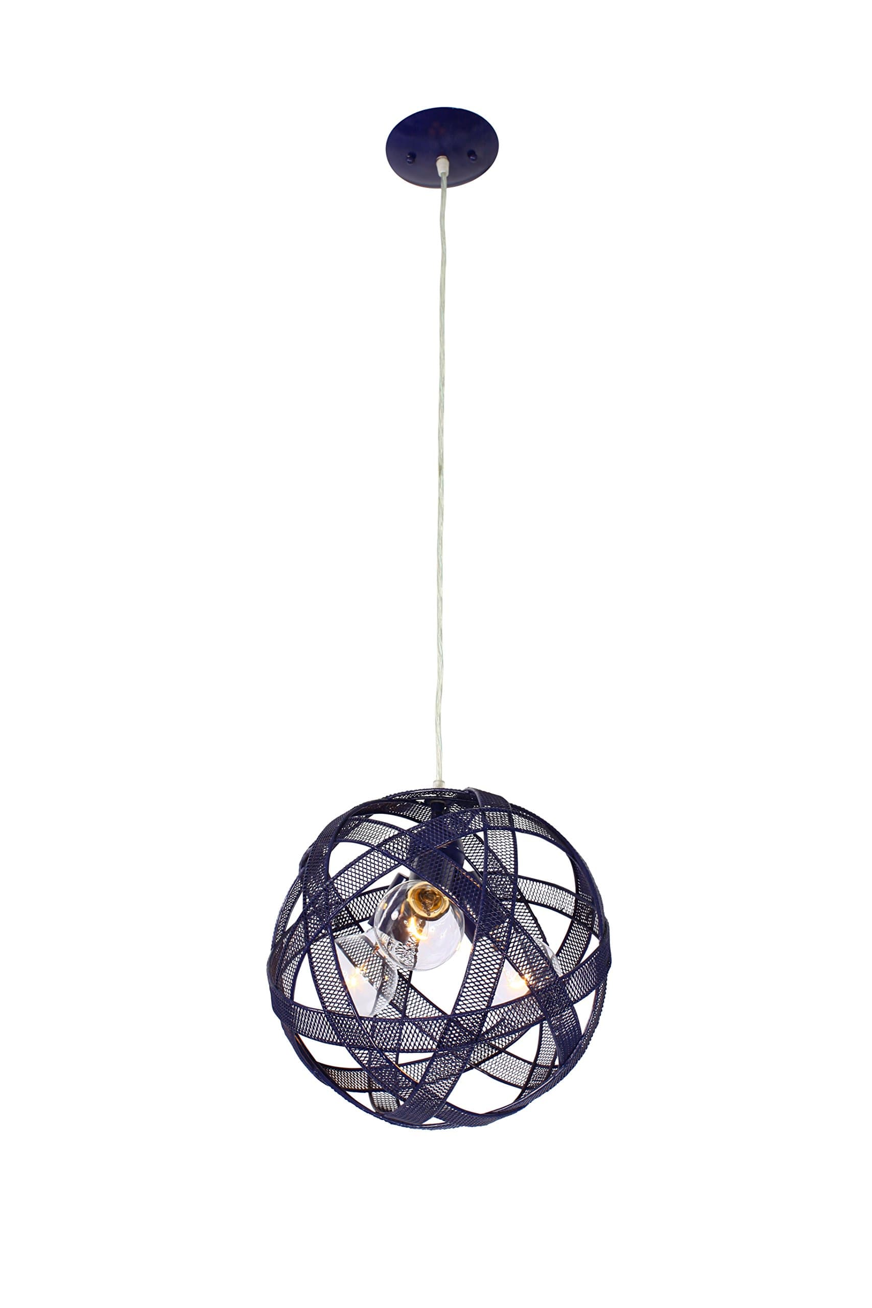 at-Mesh-Sphere 3-Light Pendant - Gilbert Grape Finish