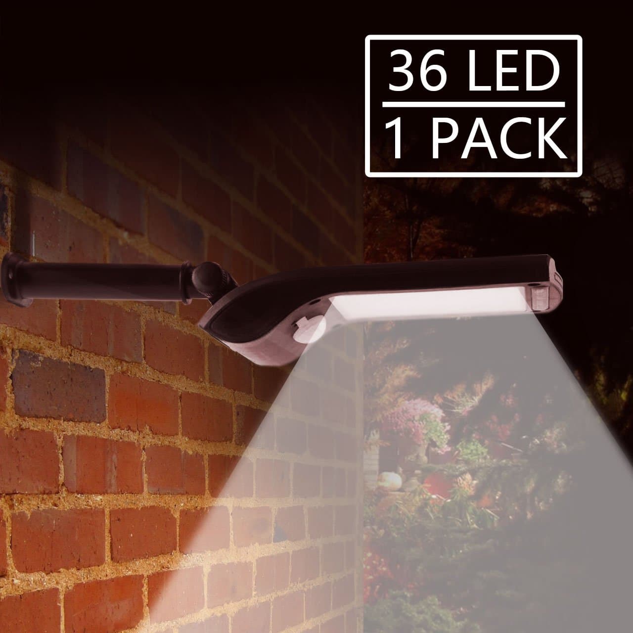 Solar Lights Outdoor,36 LED New Generation Bright Solar Security Lights Outdoor Motion Sensor with Rotatable Installed Stents,Outside Waterproof Garden Wall Lights (1 Pack)