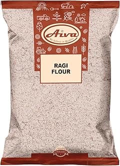 Aiva Finger Millet Flour | Ragi Flour (4 LB) – Stone-Ground Whole Grain Flour for Baking, Cooking, and Traditional Recipes