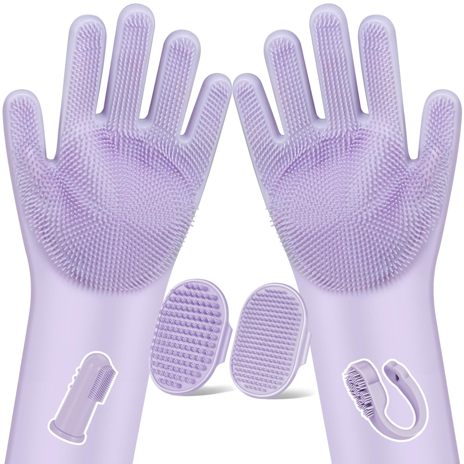 6PCS Pet Grooming Kit(Purple)